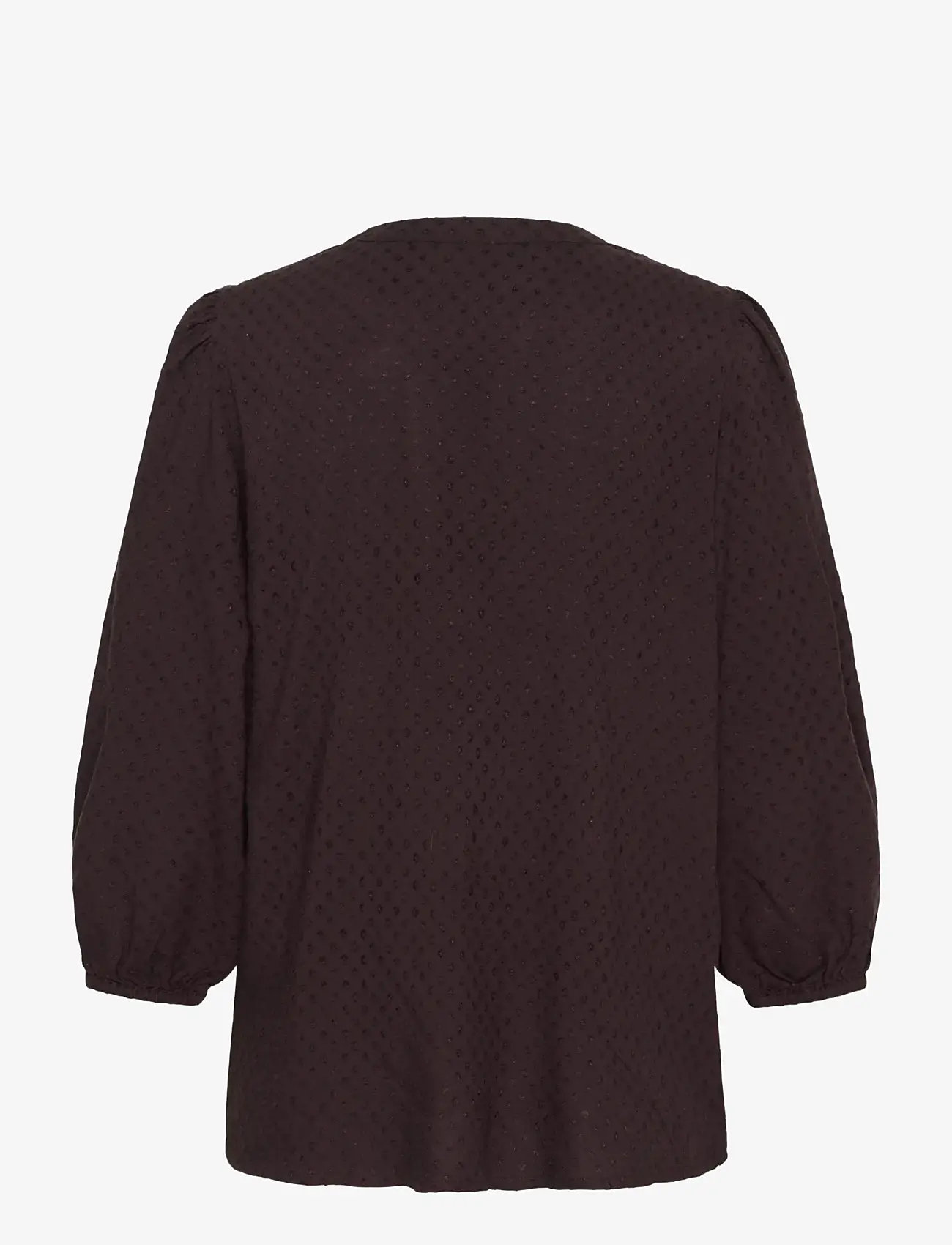 Kaffe - KAannika Blouse - langærmede bluser - fudge - 2