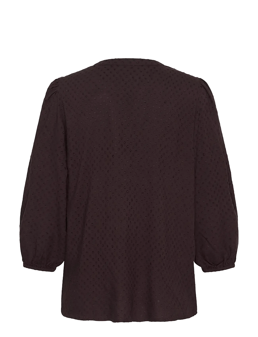 Kaffe - KAannika Blouse - langärmelige blusen - fudge - 2
