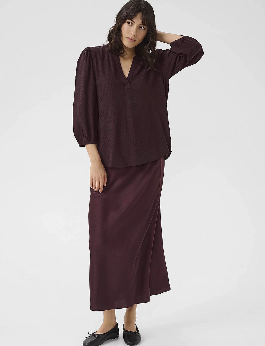 Kaffe - KAannika Blouse - langärmelige blusen - fudge - 3