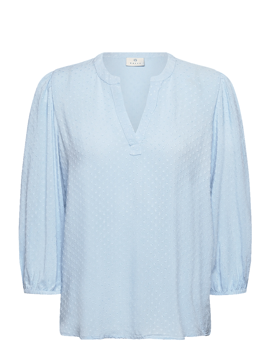 Kaffe - KAannika Blouse - långärmade blusar - windsurfer - 0