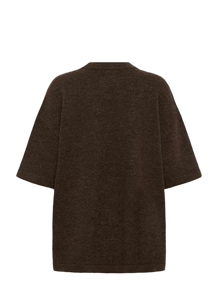 Kaffe - KAniel Pullover - stickade tröjor - chocolate brown melange - 1