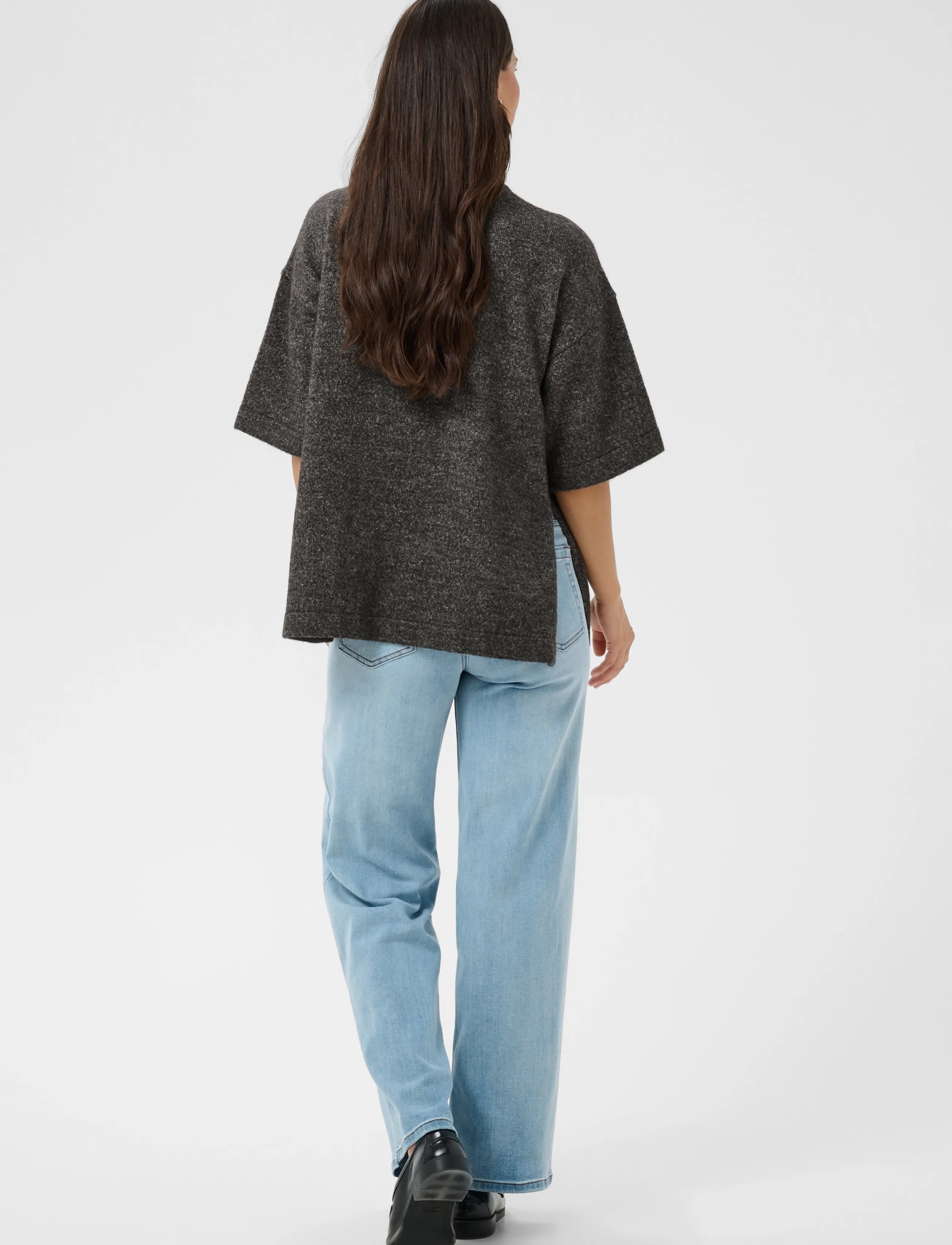 Kaffe - KAniel Pullover - jumpers - dark grey melange - 4
