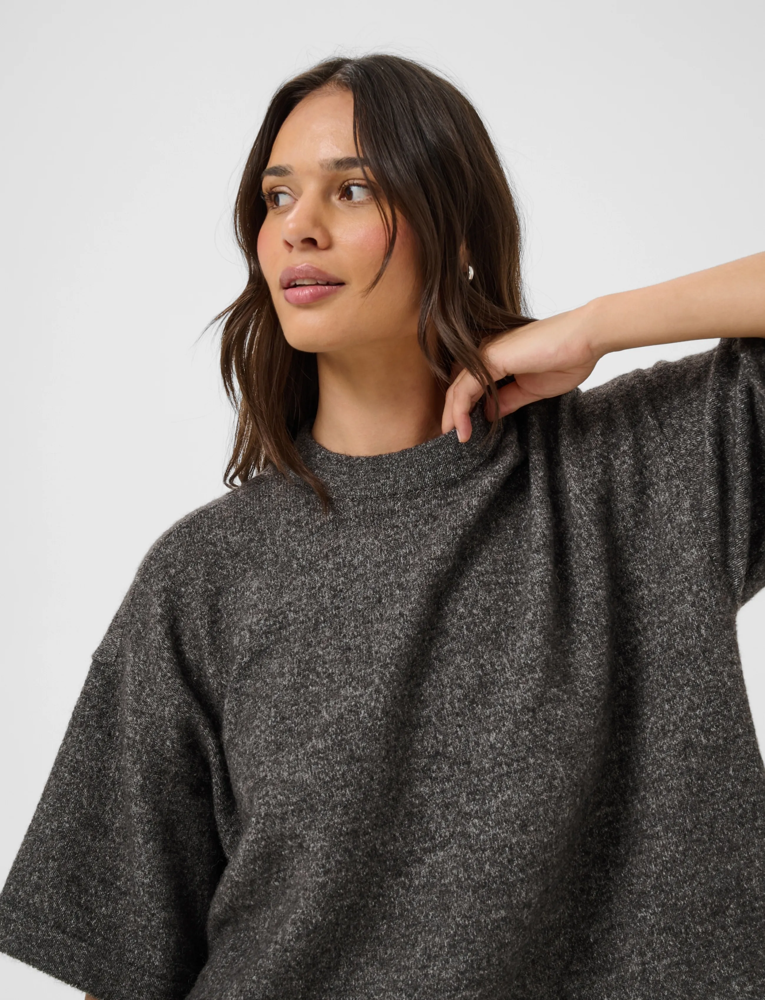 Kaffe - KAniel Pullover - jumpers - dark grey melange - 5