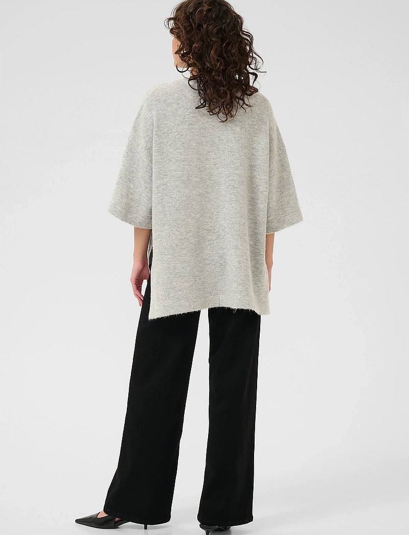 Kaffe - KAniel Pullover - stickade tröjor - light grey melange - 4