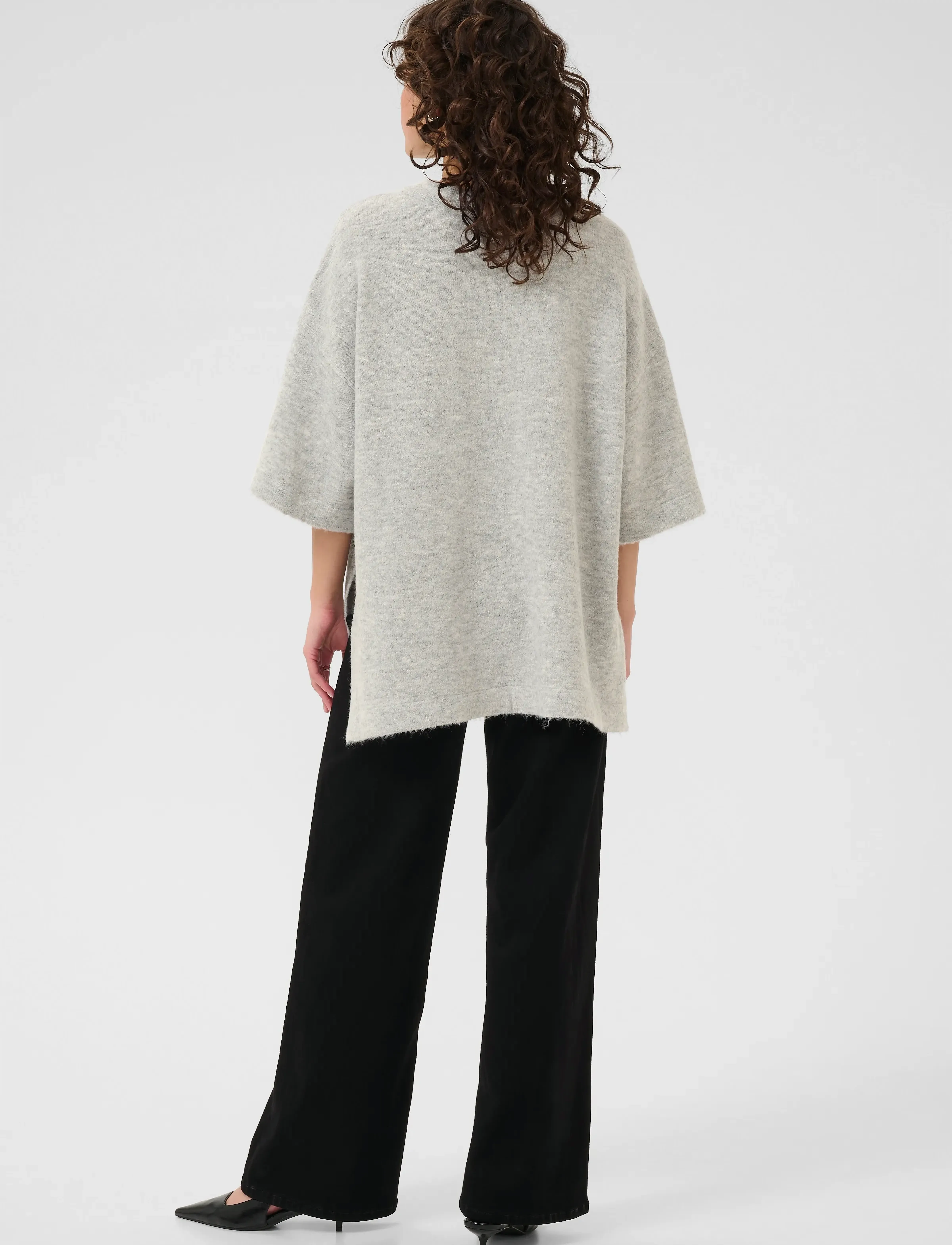 Kaffe - KAniel Pullover - megztiniai - light grey melange - 4