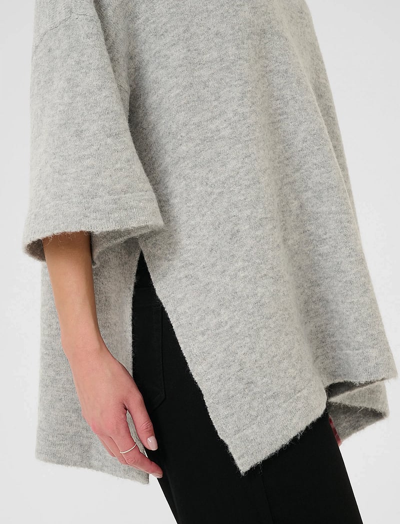 Kaffe - KAniel Pullover - stickade tröjor - light grey melange - 5