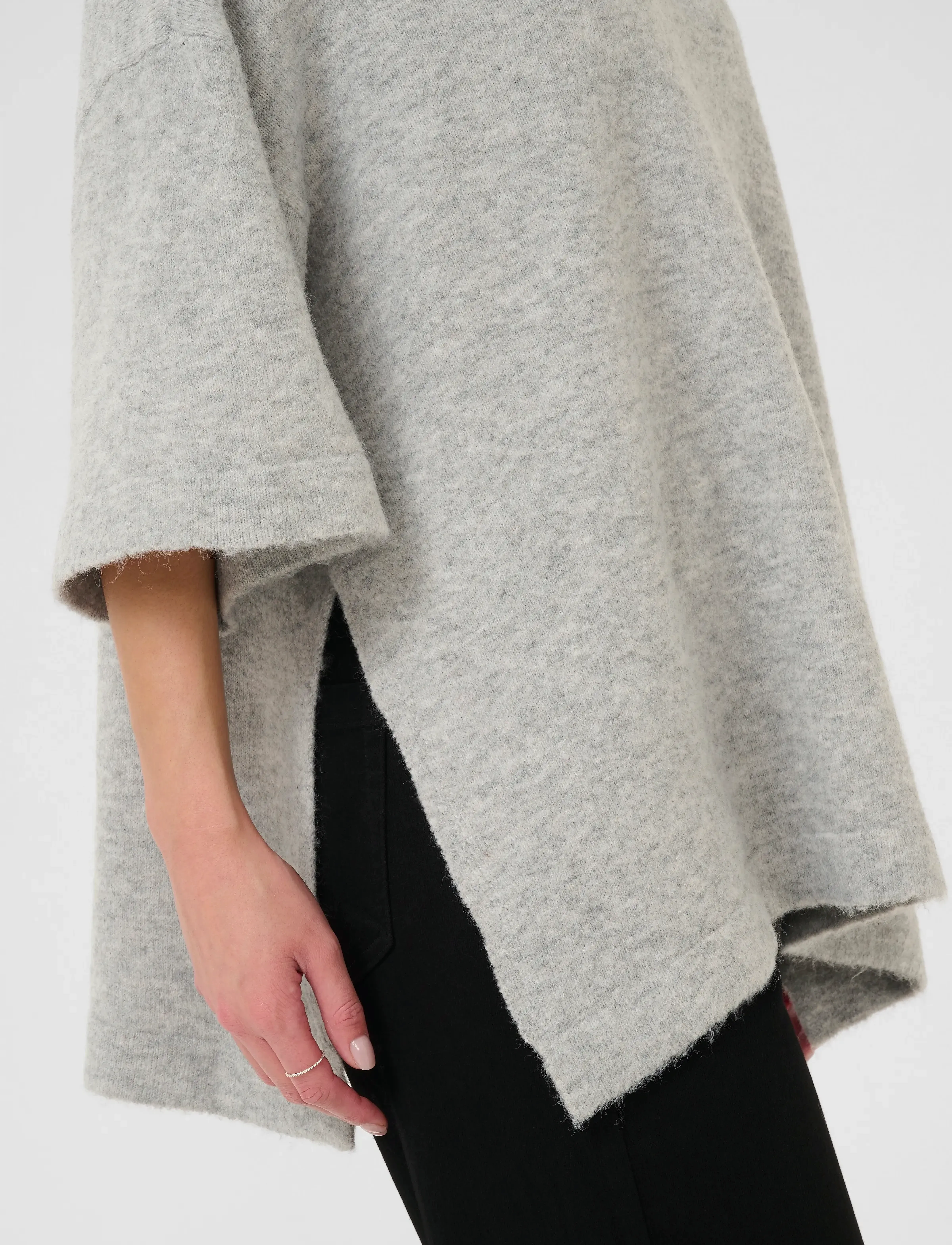 Kaffe - KAniel Pullover - megztiniai - light grey melange - 5