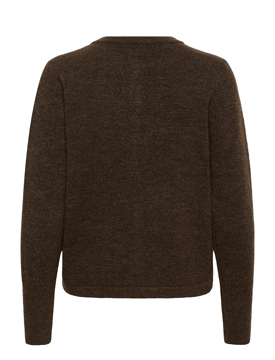 Kaffe - KAniel Knit Cardigan - arkityyli - chocolate brown melange - 1