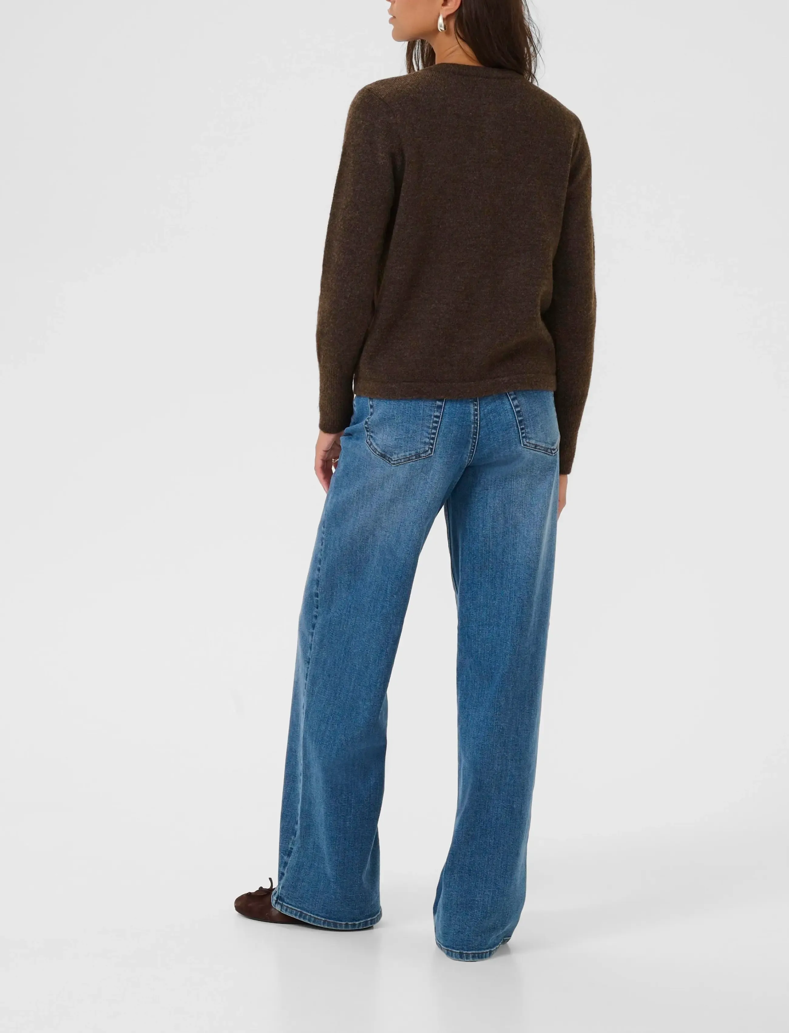 Kaffe - KAniel Knit Cardigan - laveste priser - chocolate brown melange - 4
