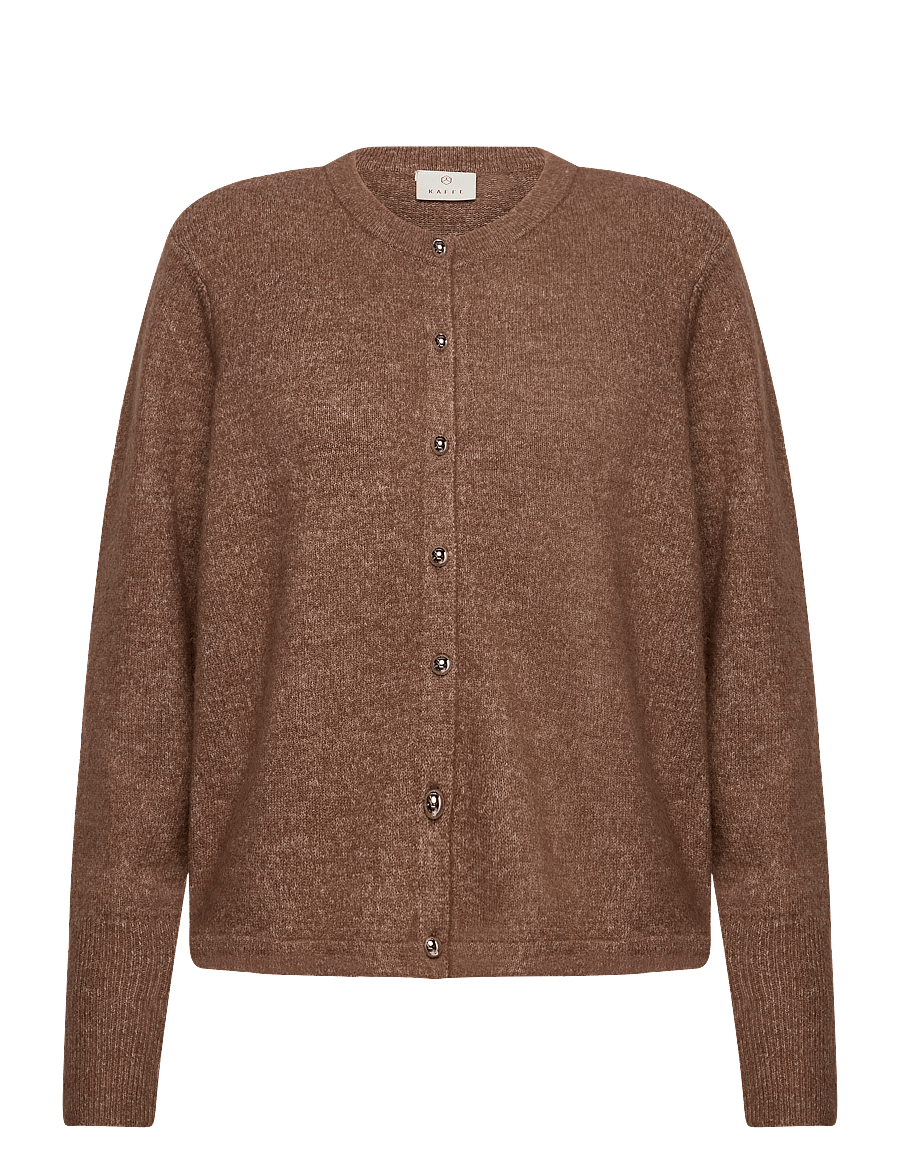 Kaffe - KAniel Knit Cardigan - cardigans - beige melange - 0