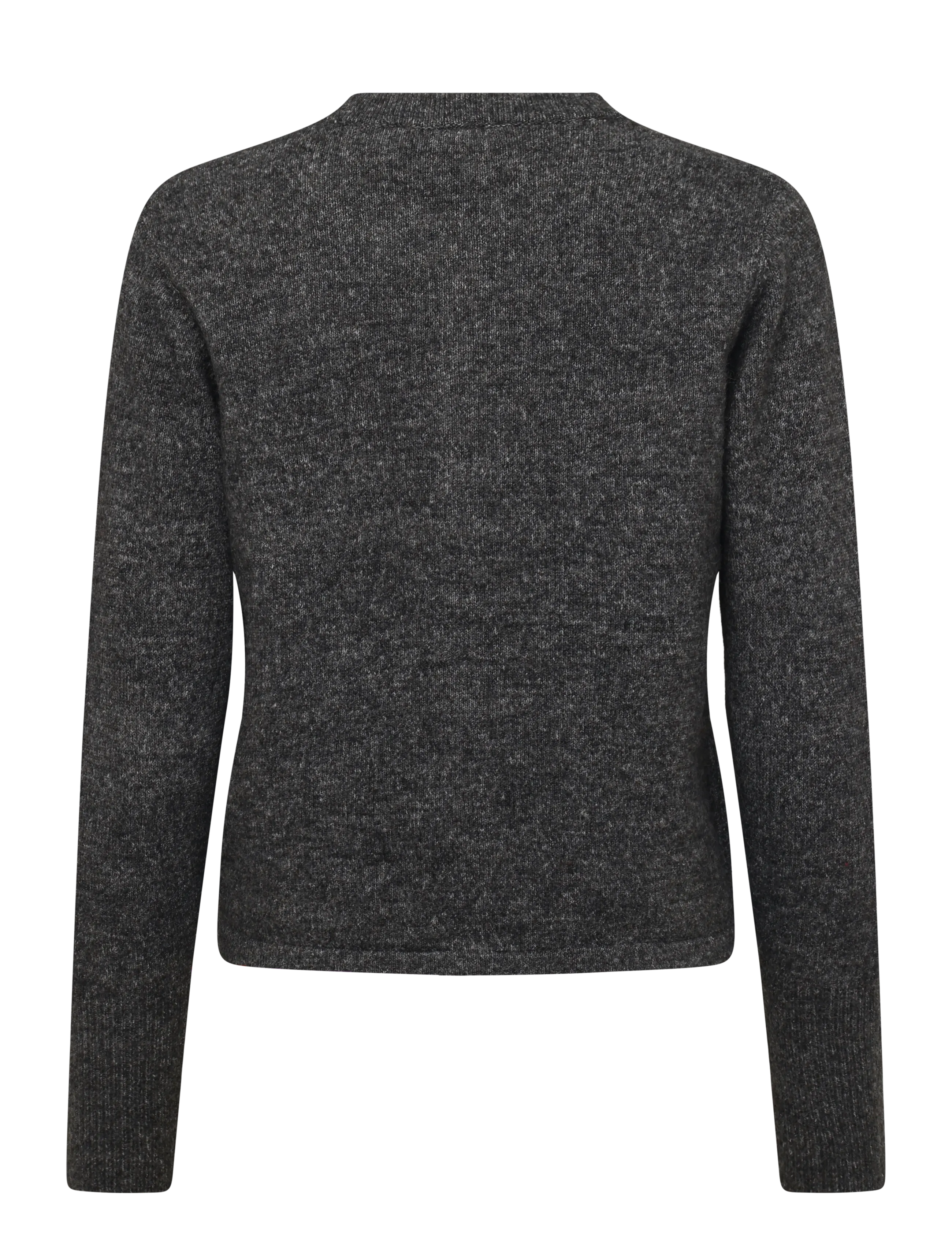 Kaffe - KAniel Knit Cardigan - cardigans - dark grey melange - 1