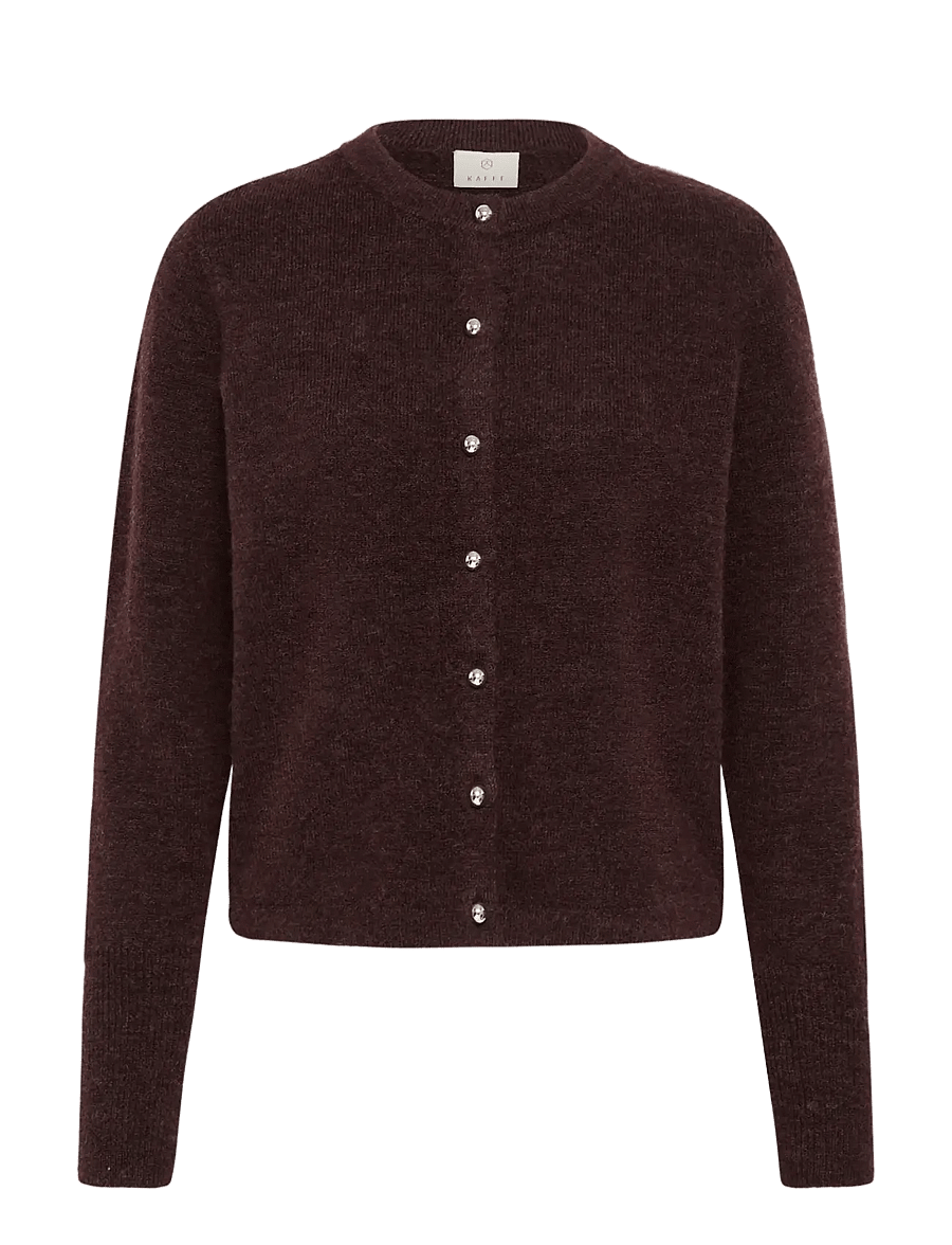 Kaffe - KAniel Knit Cardigan - cardigans - fudge melange - 0