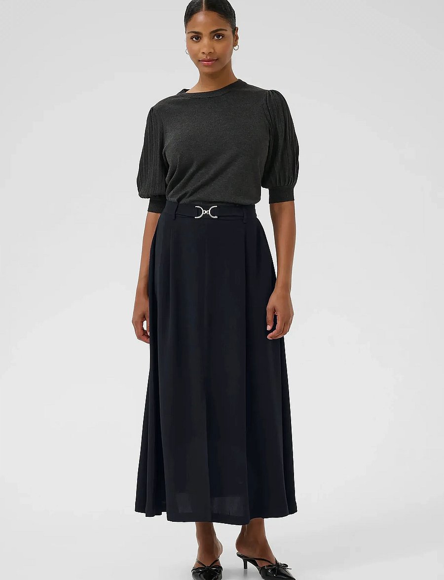 Kaffe - KAillis Skirt - midi skirts - black deep - 3