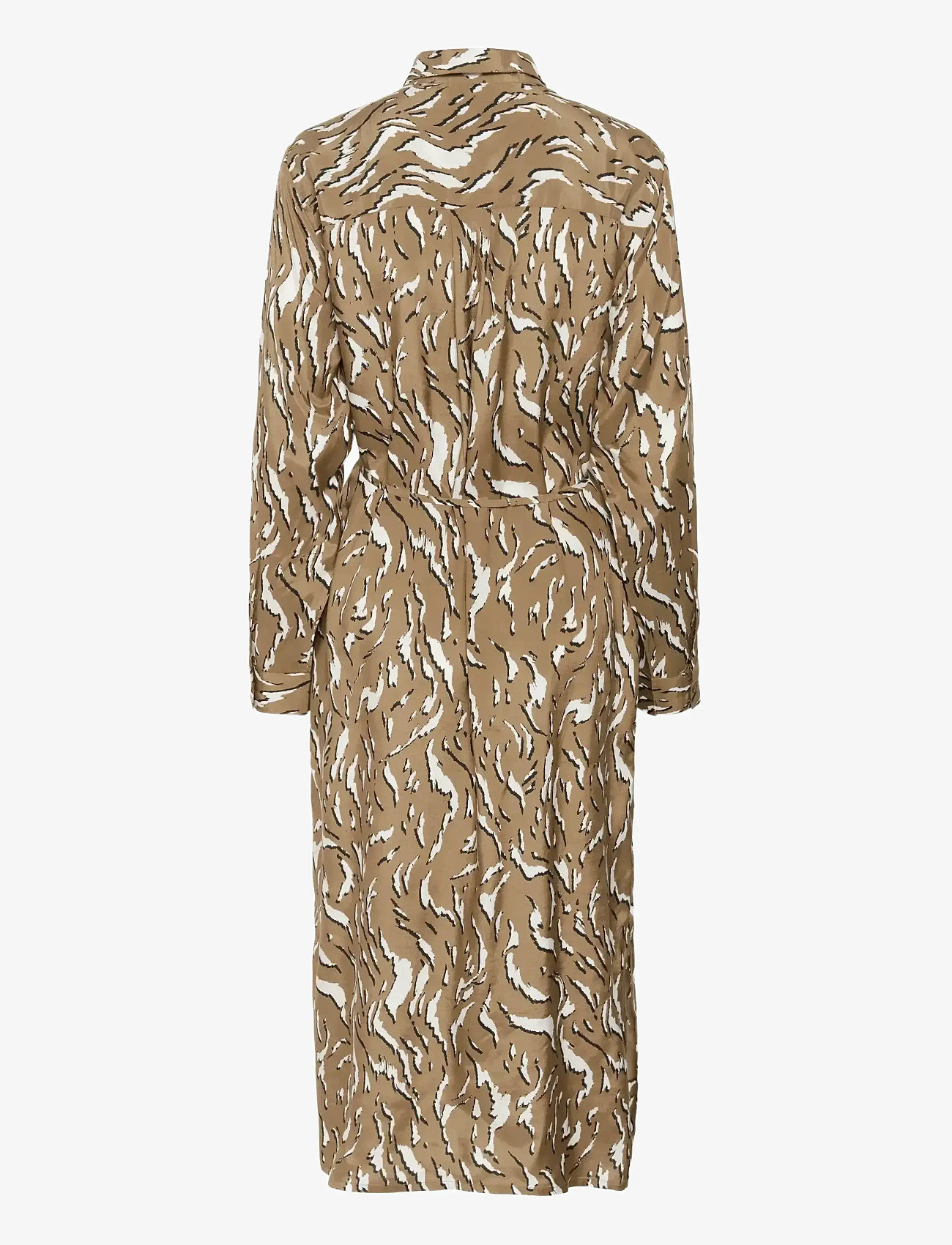 Kaffe - KAmille Shirt Dress - marškinių tipo suknelės - toasted coconut graphic animal - 2