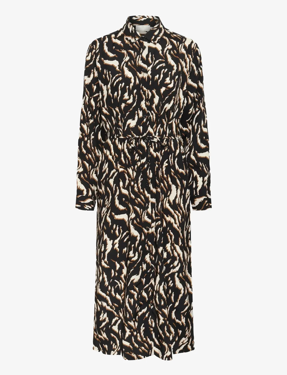 Kaffe - KAmille Shirt Dress - kreklkleitas - black/brown graphic animal - 1