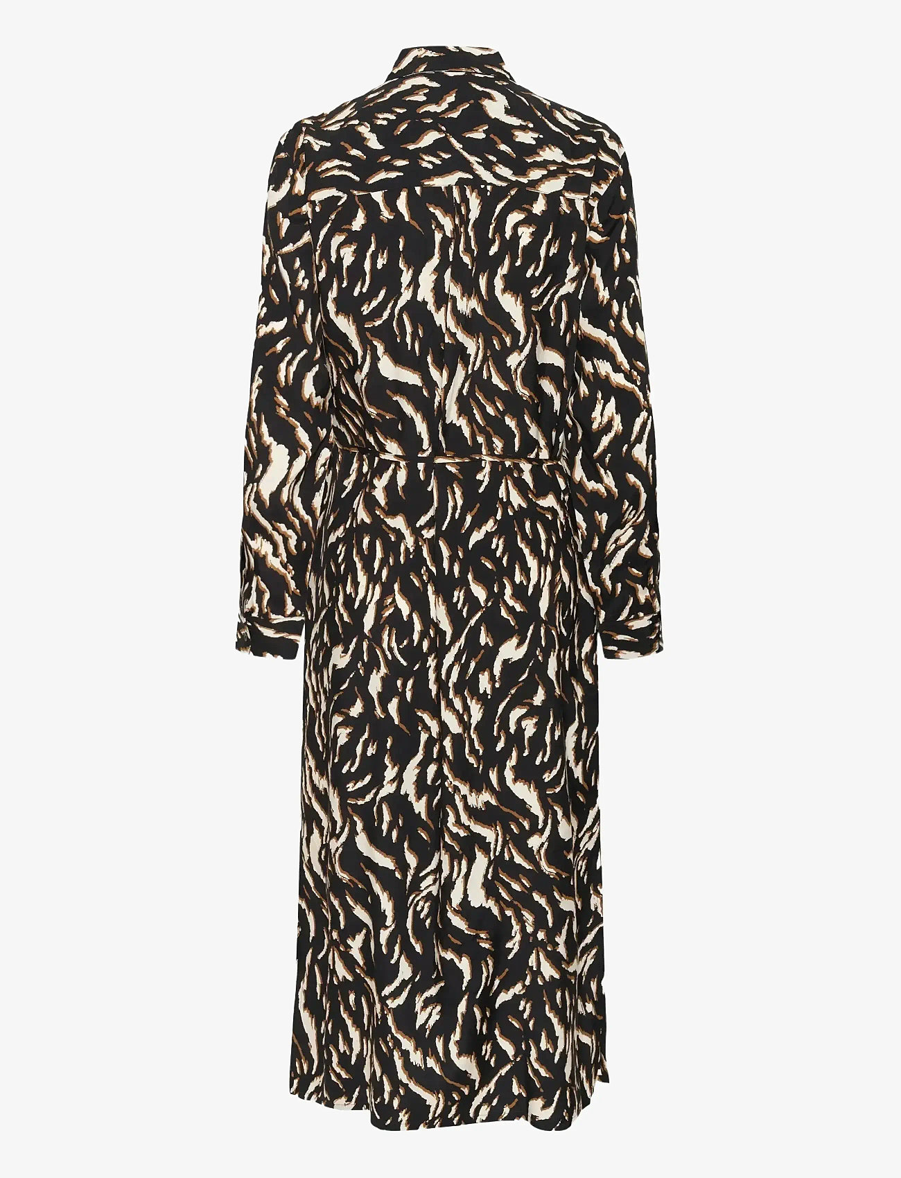 Kaffe - KAmille Shirt Dress - skjortekjoler - black/brown graphic animal - 2