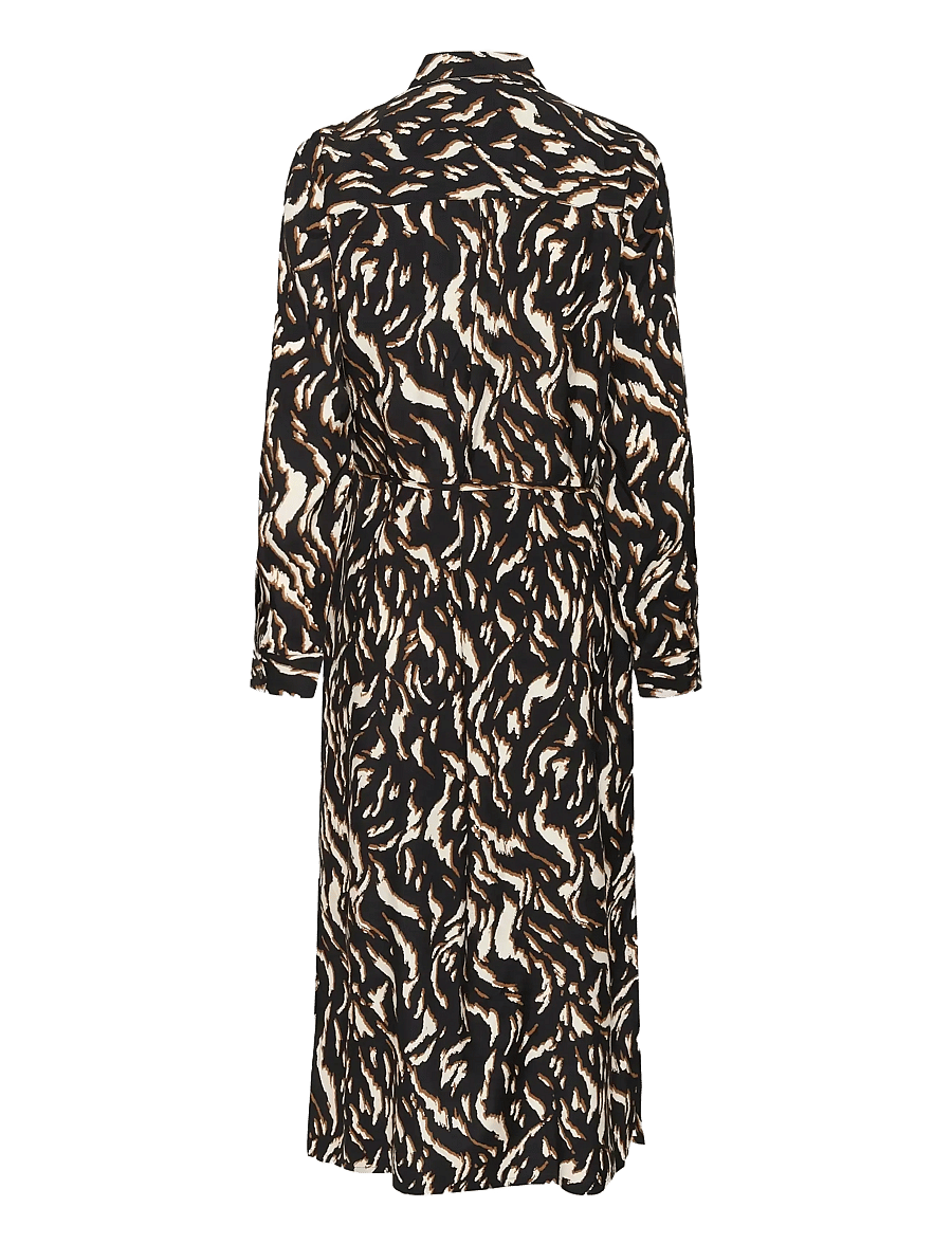 Kaffe - KAmille Shirt Dress - hemdkleider - black/brown graphic animal - 2
