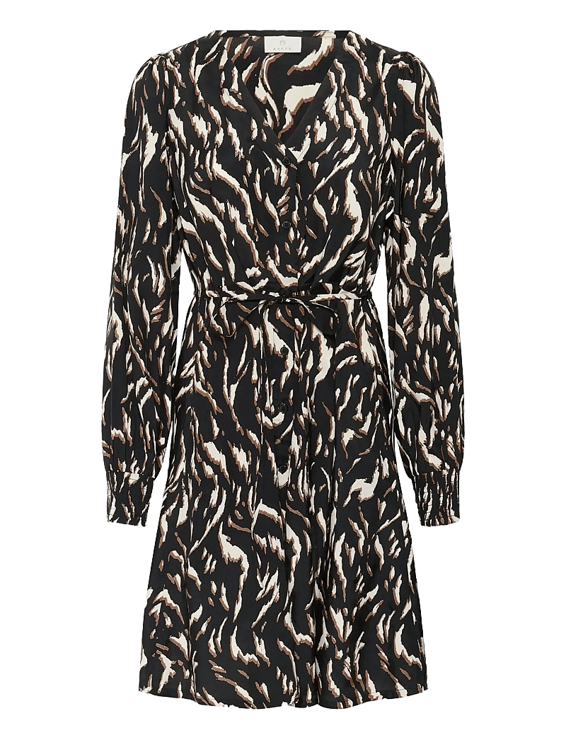 Kaffe - KAmille Dress - paitamekot - black/brown graphic animal - 1