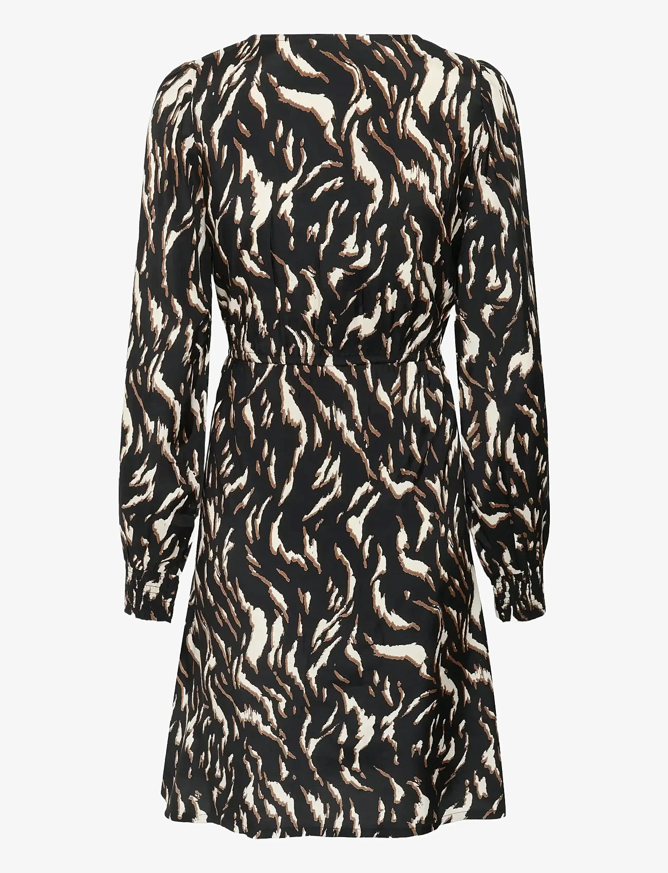 Kaffe - KAmille Dress - skjortekjoler - black/brown graphic animal - 2