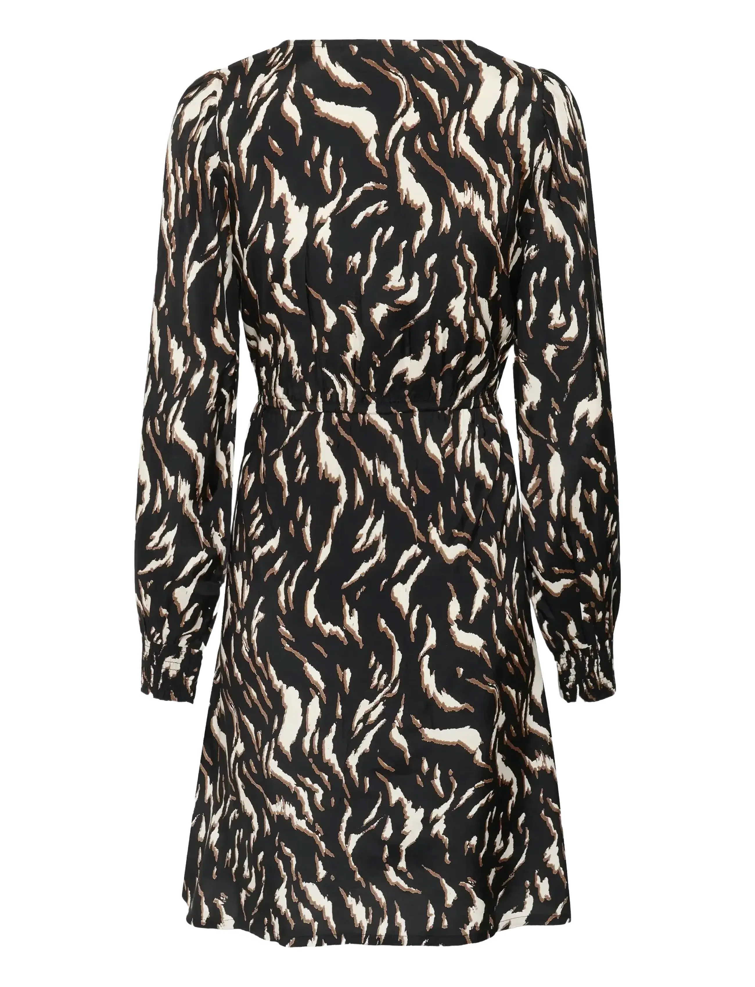Kaffe - KAmille Dress - trumpos suknelės - black/brown graphic animal - 2