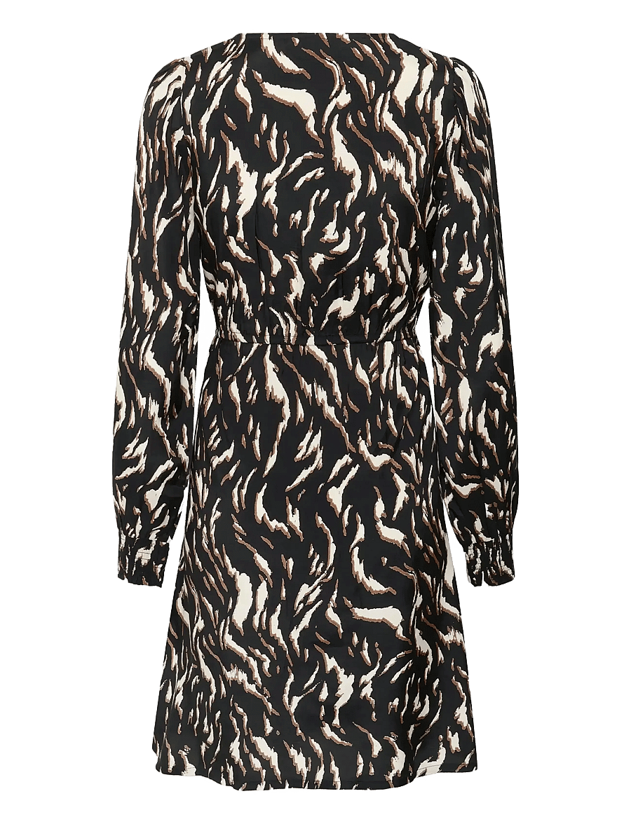 Kaffe - KAmille Dress - hemdkleider - black/brown graphic animal - 2