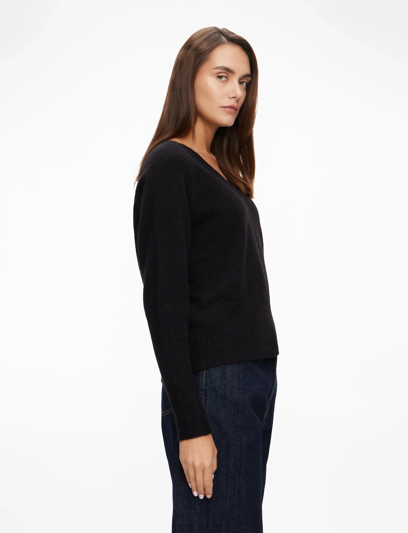 Kaffe - KAniel v-neck Pullover - efterårstøj - black deep - 2