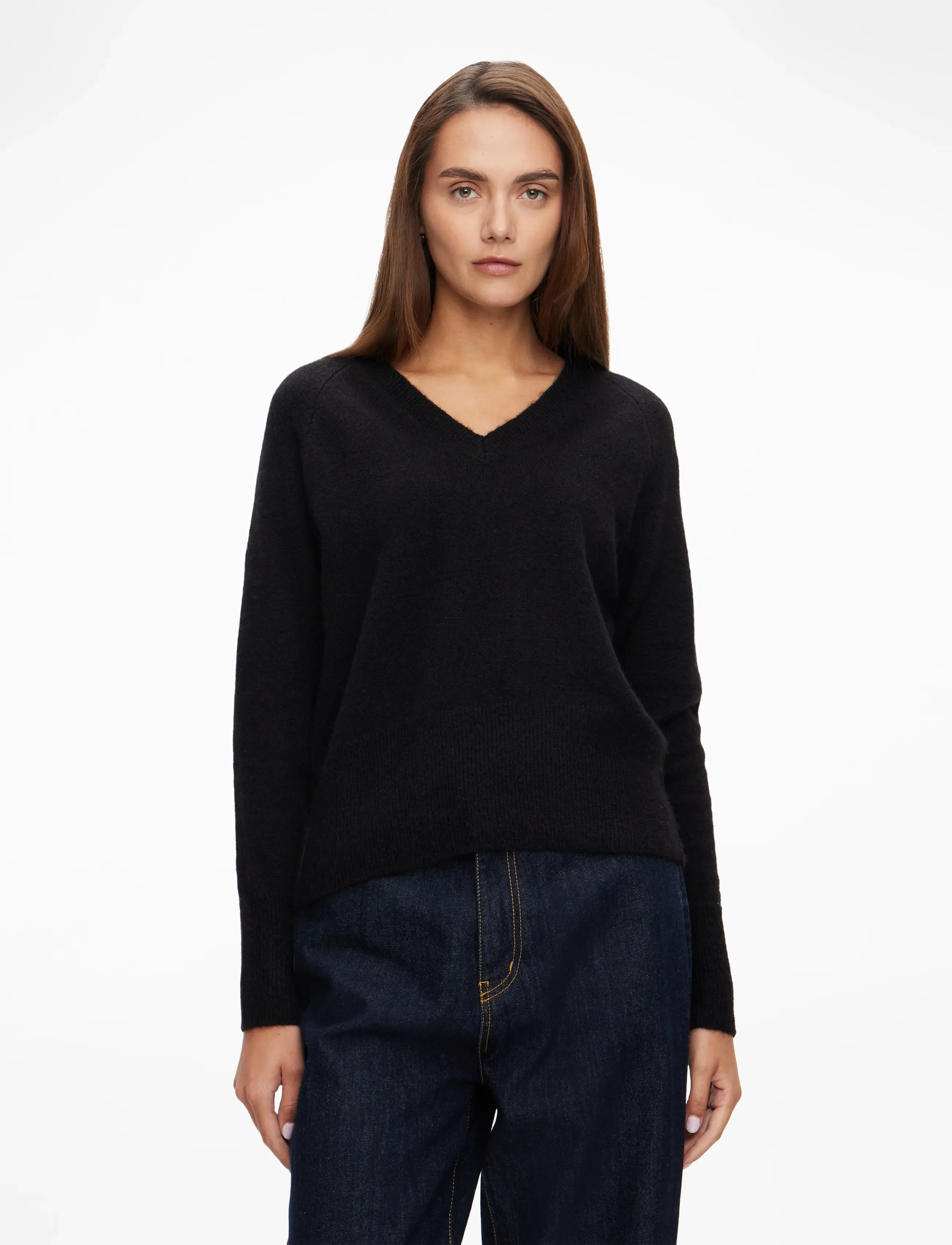 Kaffe KAniel v-neck Pullover - Kaffe - BLACK DEEP / black