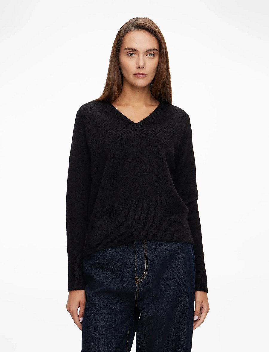 Kaffe - KAniel v-neck Pullover - pullover - black deep - 0