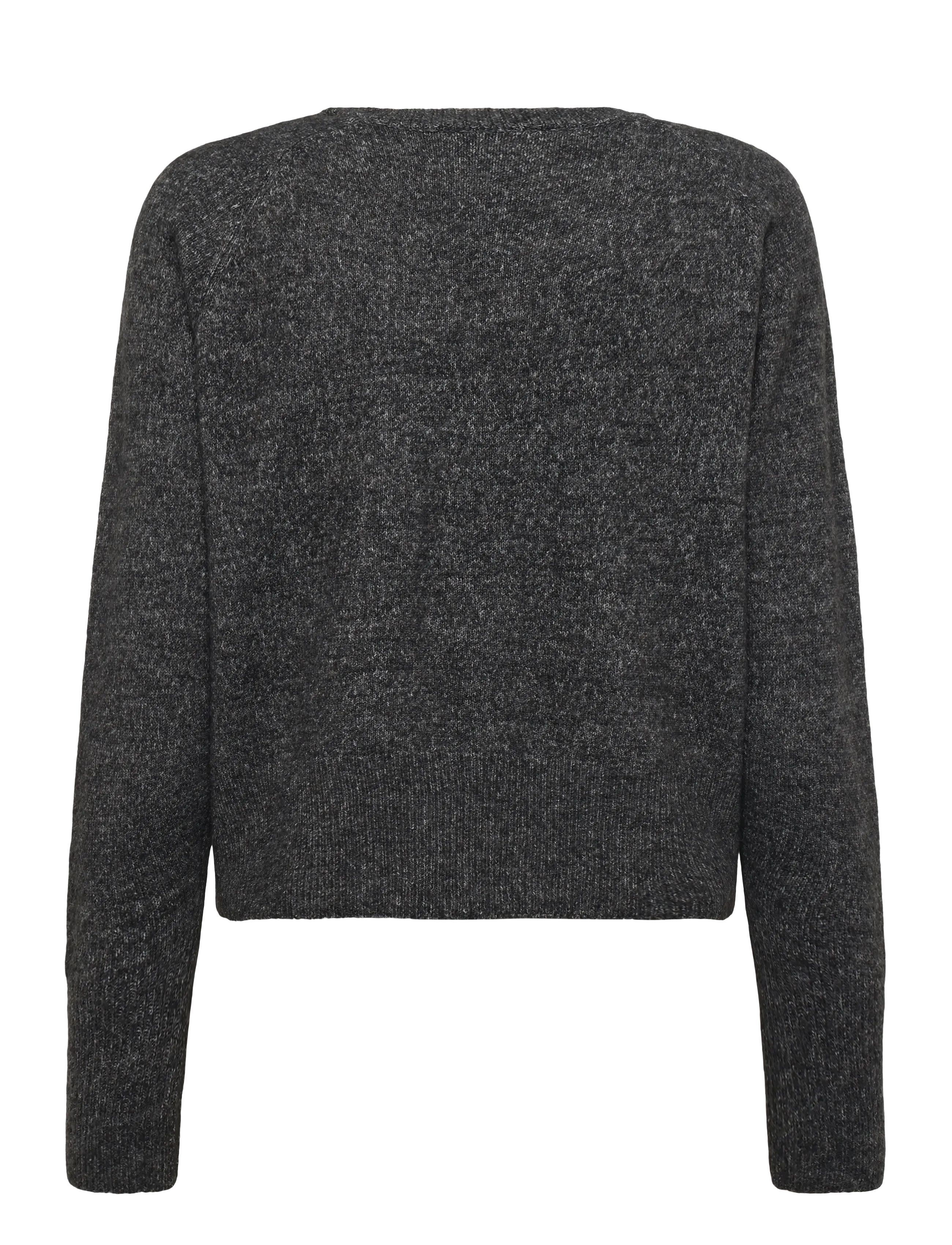 Kaffe - KAniel v-neck Pullover - stickade tröjor - dark grey melange - 1