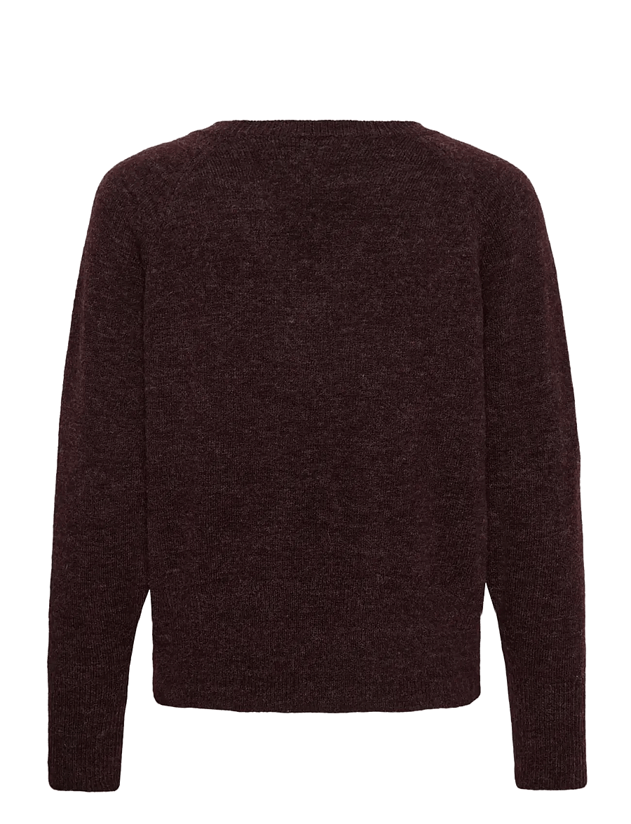 Kaffe - KAniel v-neck Pullover - kampsunid - fudge melange - 1