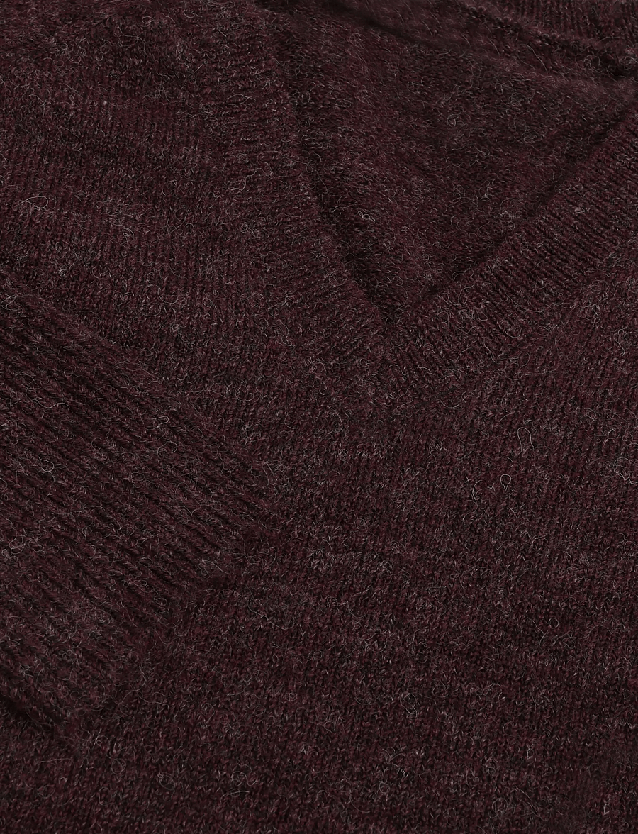 Kaffe - KAniel v-neck Pullover - striktrøjer - fudge melange - 2