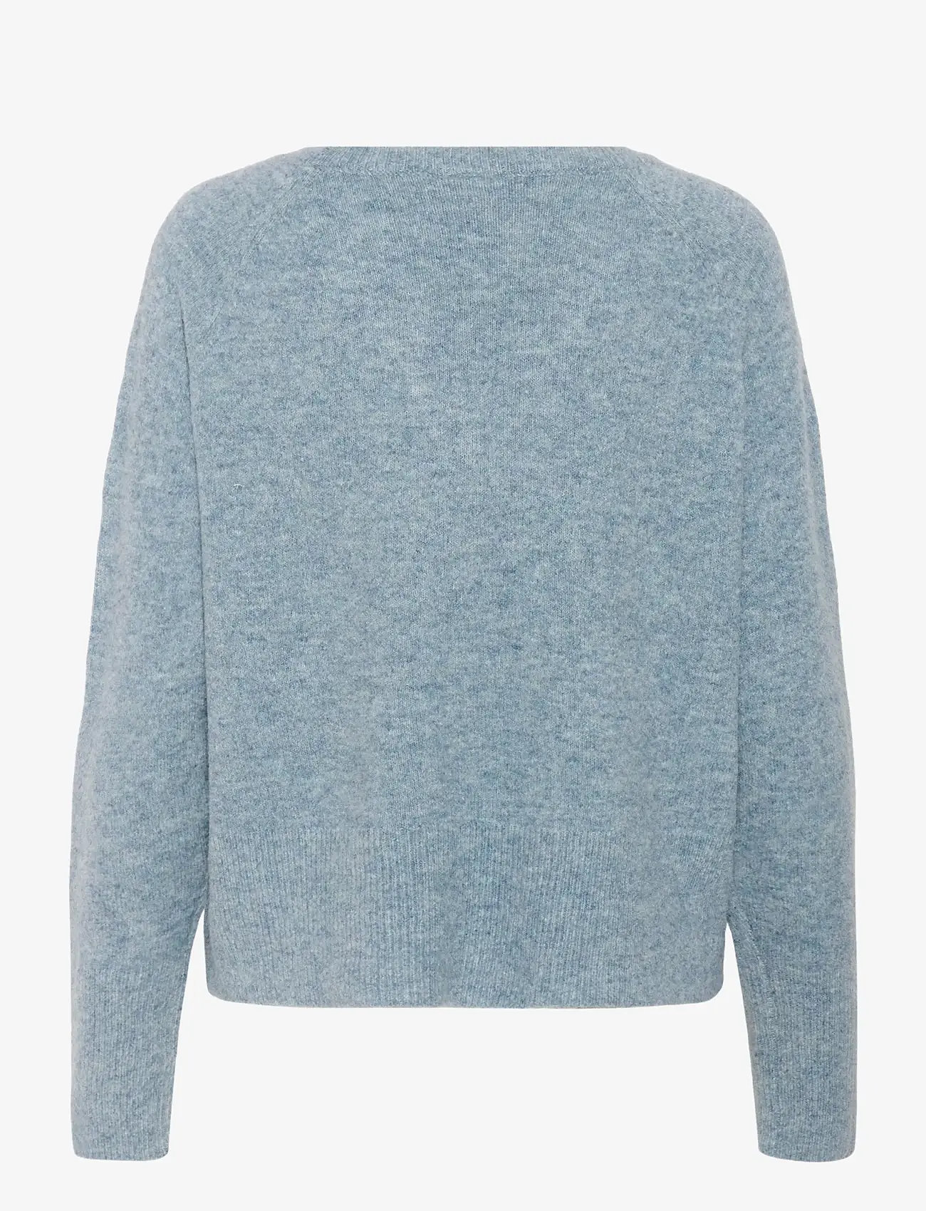 Kaffe - KAniel v-neck Pullover - neulepuserot - windward blue melange - 2