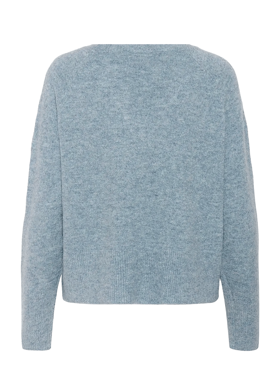 Kaffe - KAniel v-neck Pullover - pullover - windward blue melange - 2