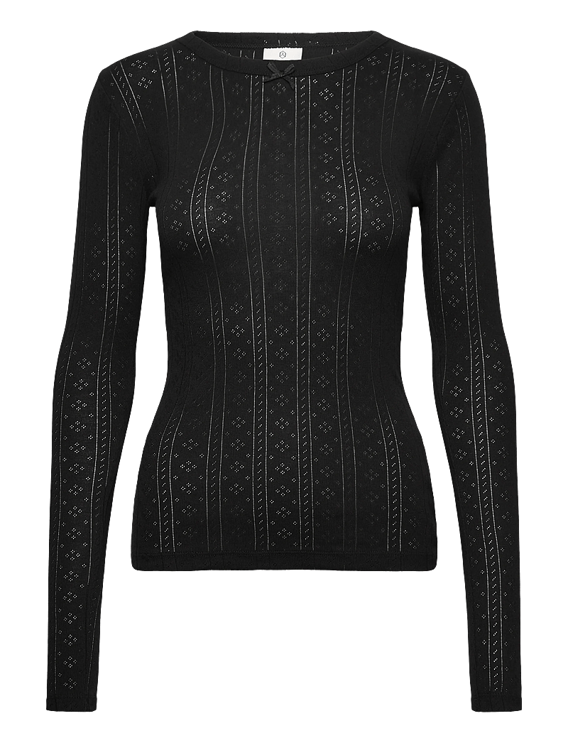 Kaffe - KAhilda T-Shirt - langärmlige tops - black deep - 0