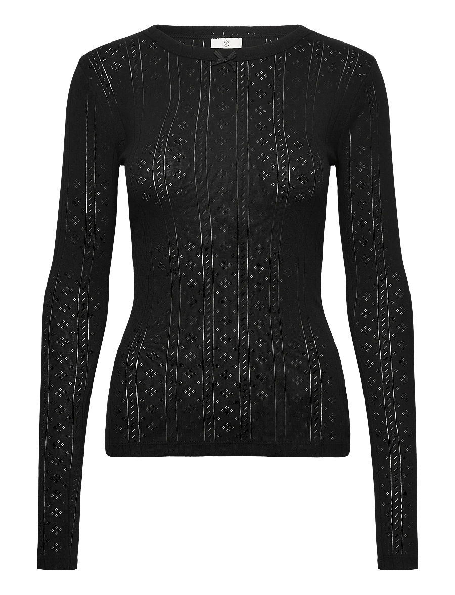 Kaffe - KAhilda T-Shirt - langerma toppar - black deep - 0