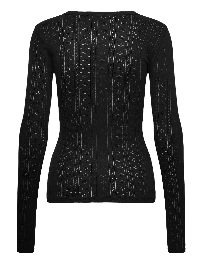 Kaffe - KAhilda T-Shirt - langärmlige tops - black deep - 1