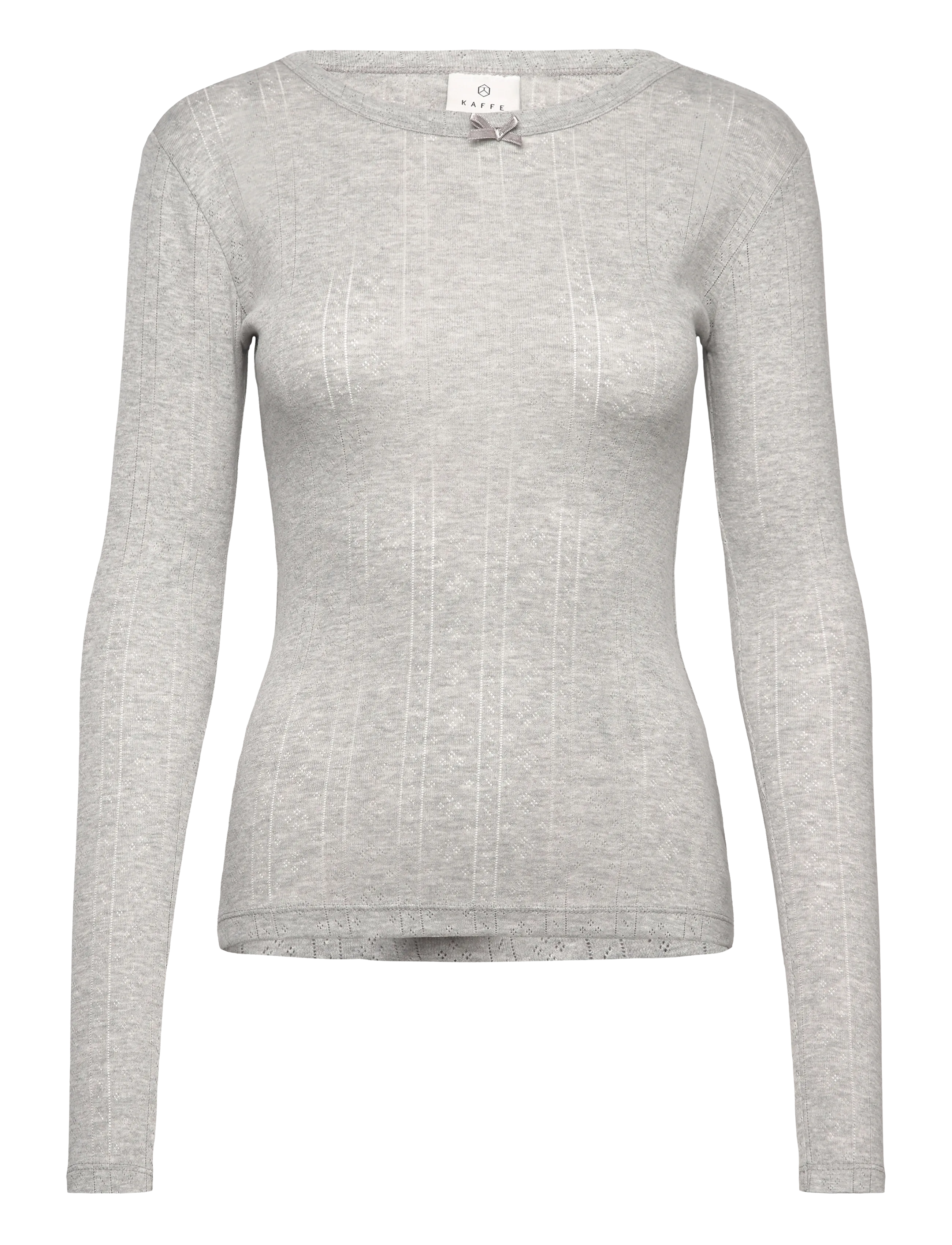 Kaffe - KAhilda T-Shirt - madalaimad hinnad - light grey melange - 0