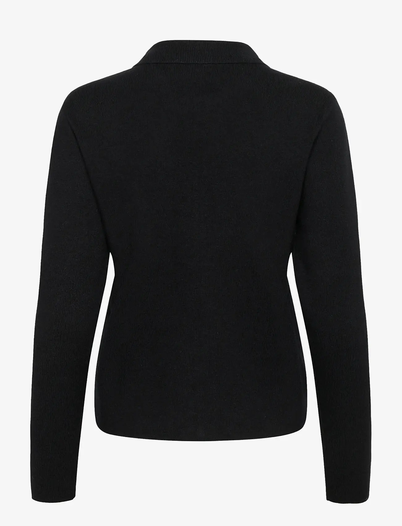 Kaffe - KAvisja Polo Cardigan - koftor - black deep - 1