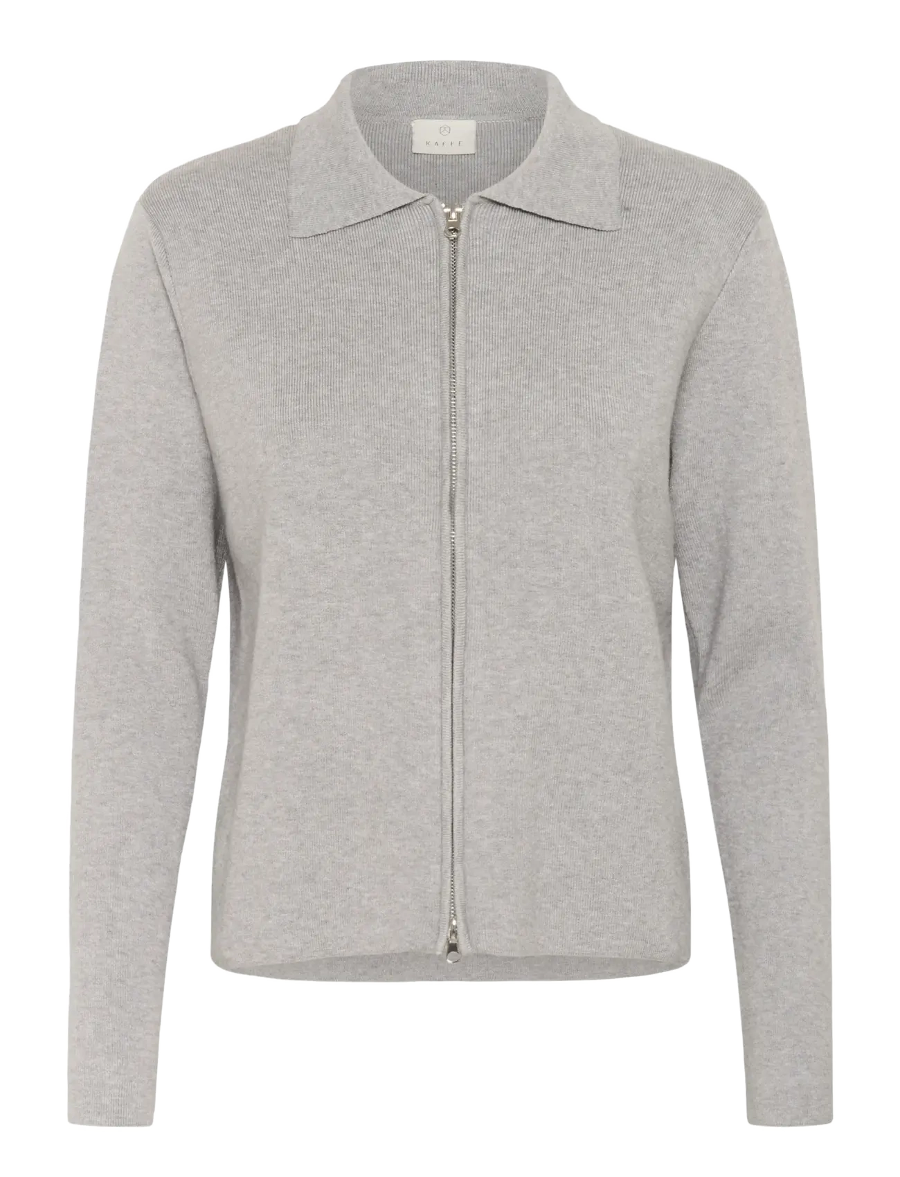 Kaffe KAvisja Polo Cardigan - Cardigans - GREY MELANGE / grey