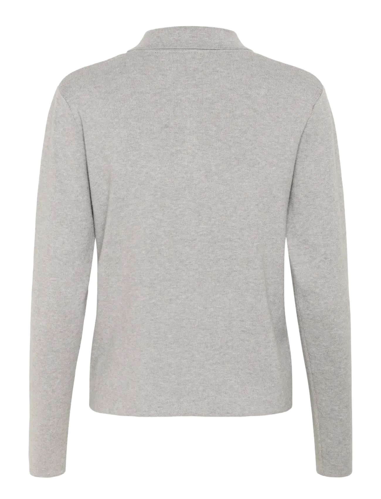 Kaffe - KAvisja Polo Cardigan - cardigans - grey melange - 2