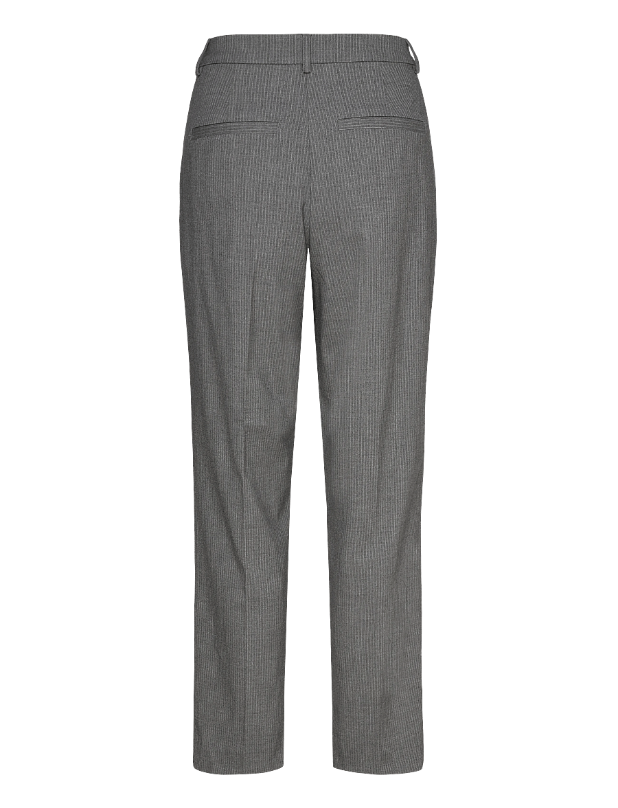Kaffe - KAellie Pants - anzugshosen - grey melange / chalk stripe - 1