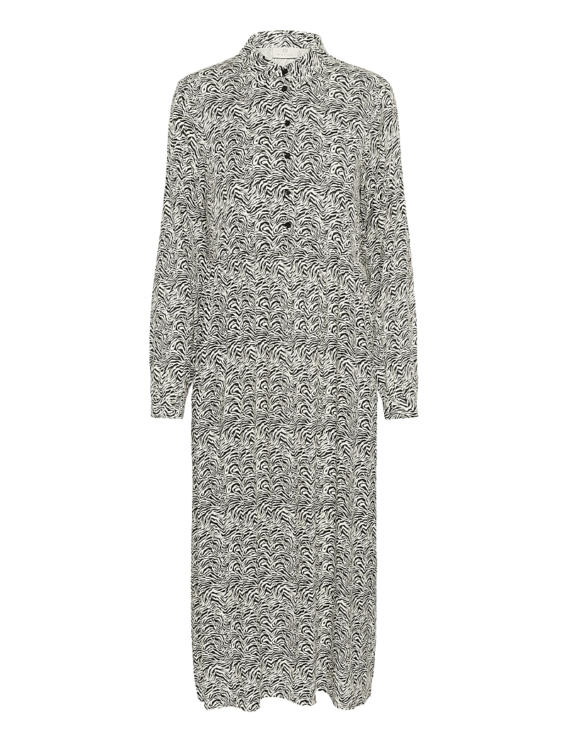 Kaffe - KAmiriam Shirt Dress - skjortklänningar - black oyster/turtledove animal - 1