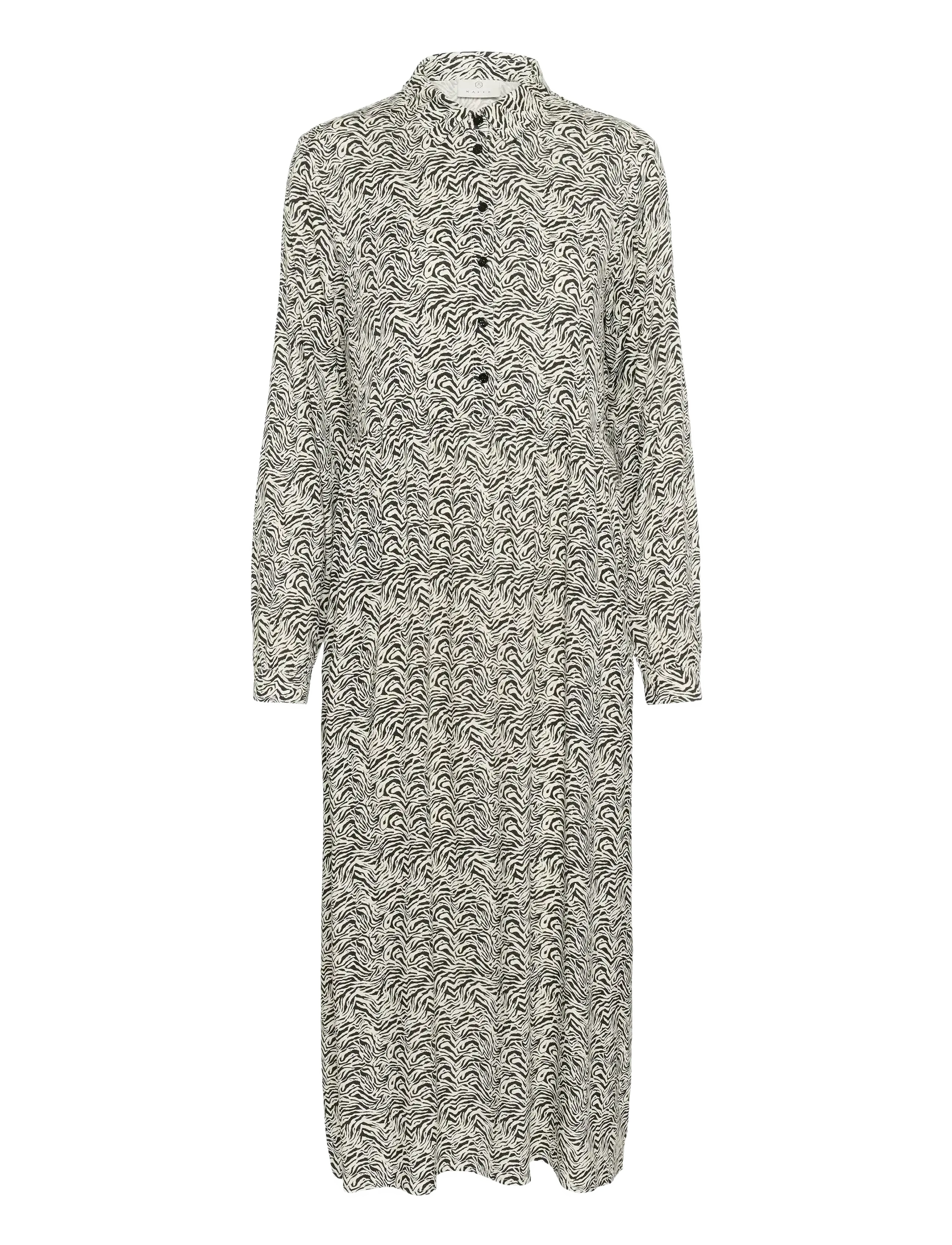 Kaffe KAmiriam Shirt Dress - Kjoler - BLACK OYSTER/TURTLEDOVE ANIMAL / black