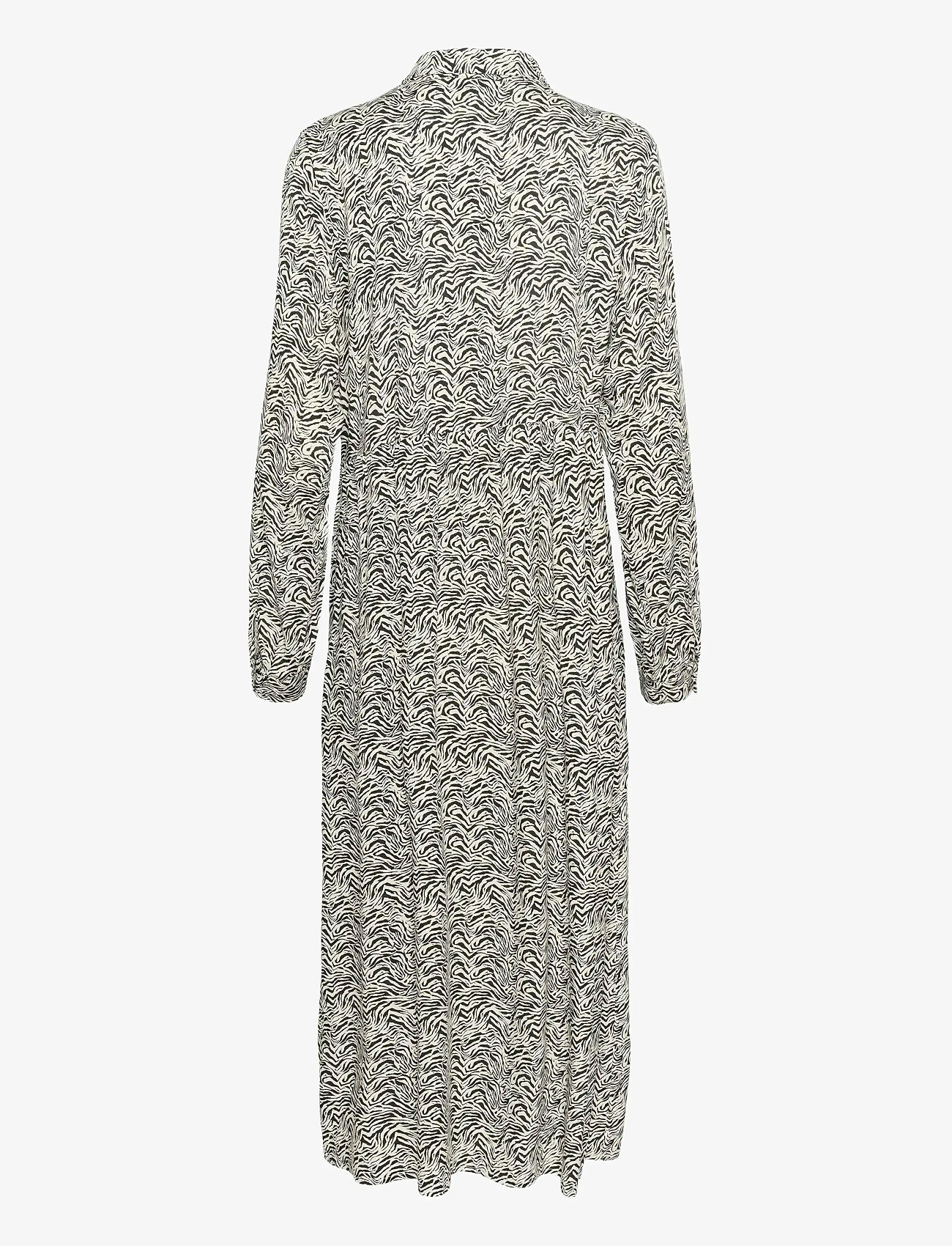 Kaffe - KAmiriam Shirt Dress - skjortklänningar - black oyster/turtledove animal - 2