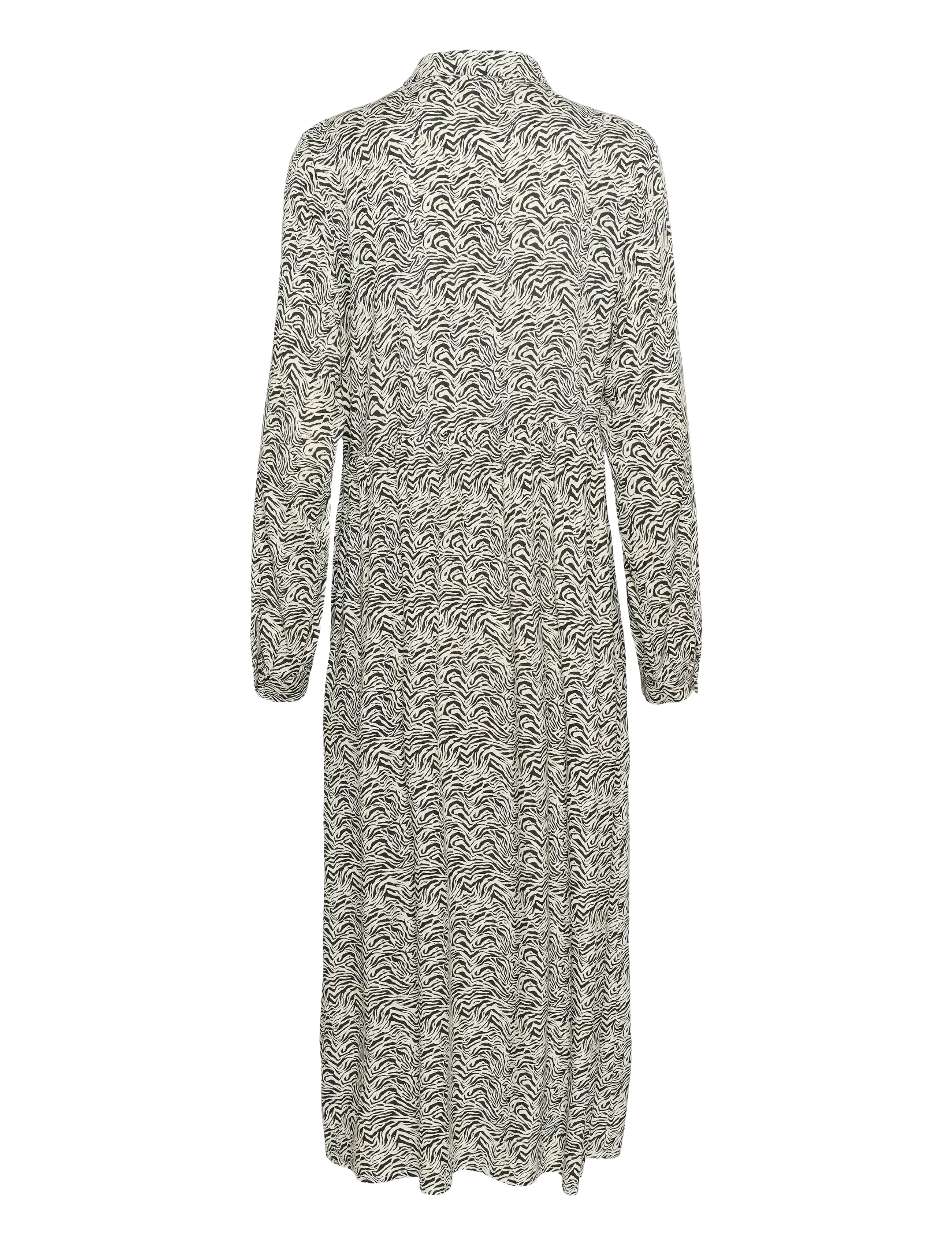Kaffe - KAmiriam Shirt Dress - skjortekjoler - black oyster/turtledove animal - 2