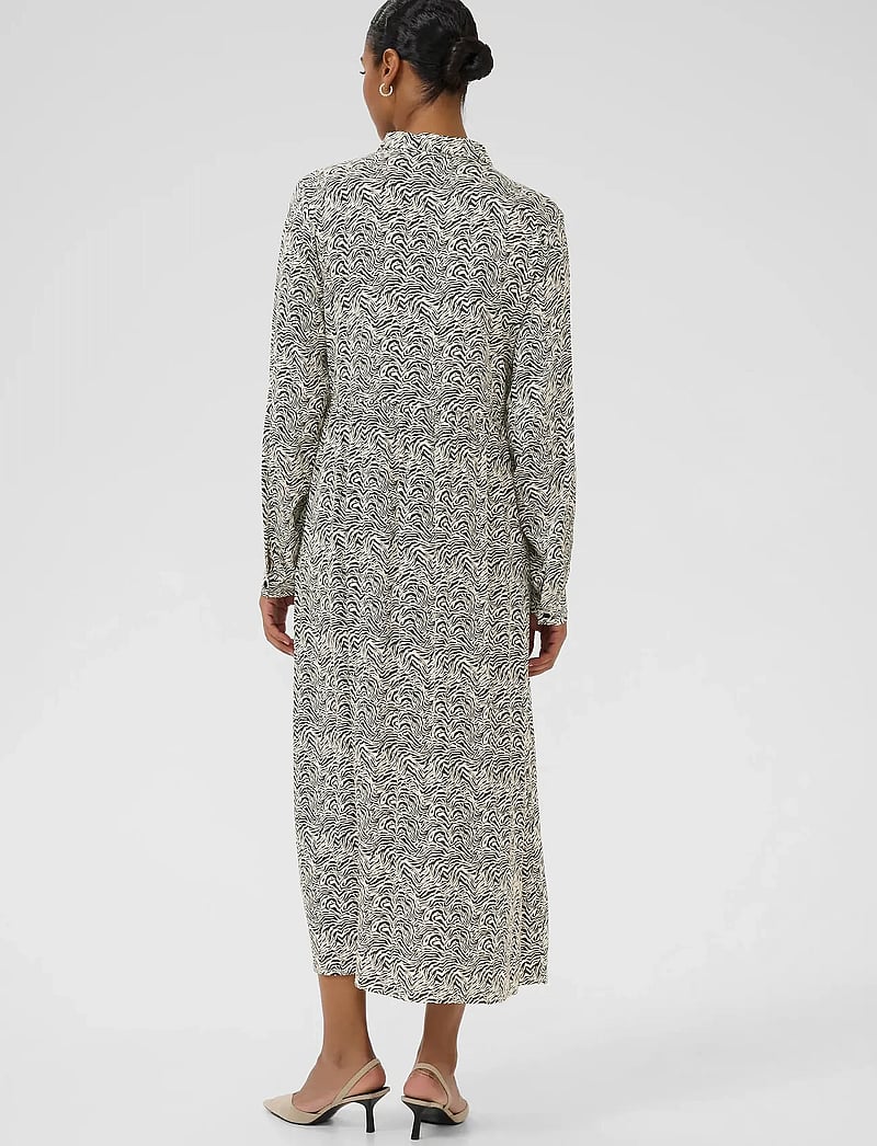 Kaffe - KAmiriam Shirt Dress - skjortklänningar - black oyster/turtledove animal - 3