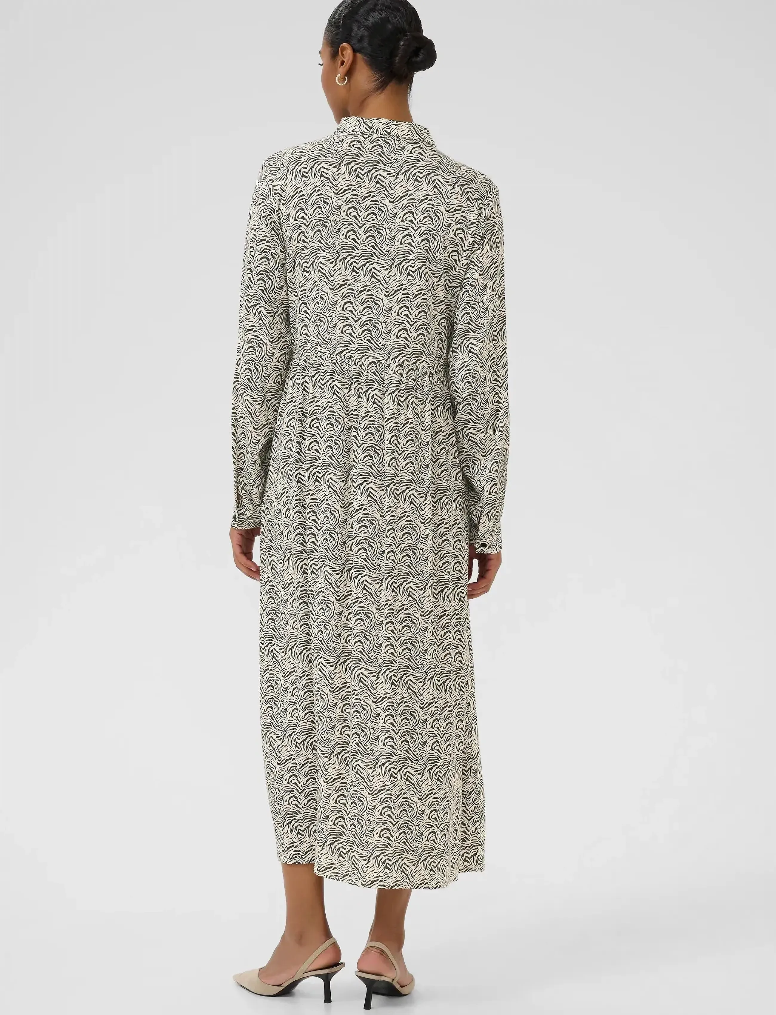 Kaffe - KAmiriam Shirt Dress - skjortekjoler - black oyster/turtledove animal - 3