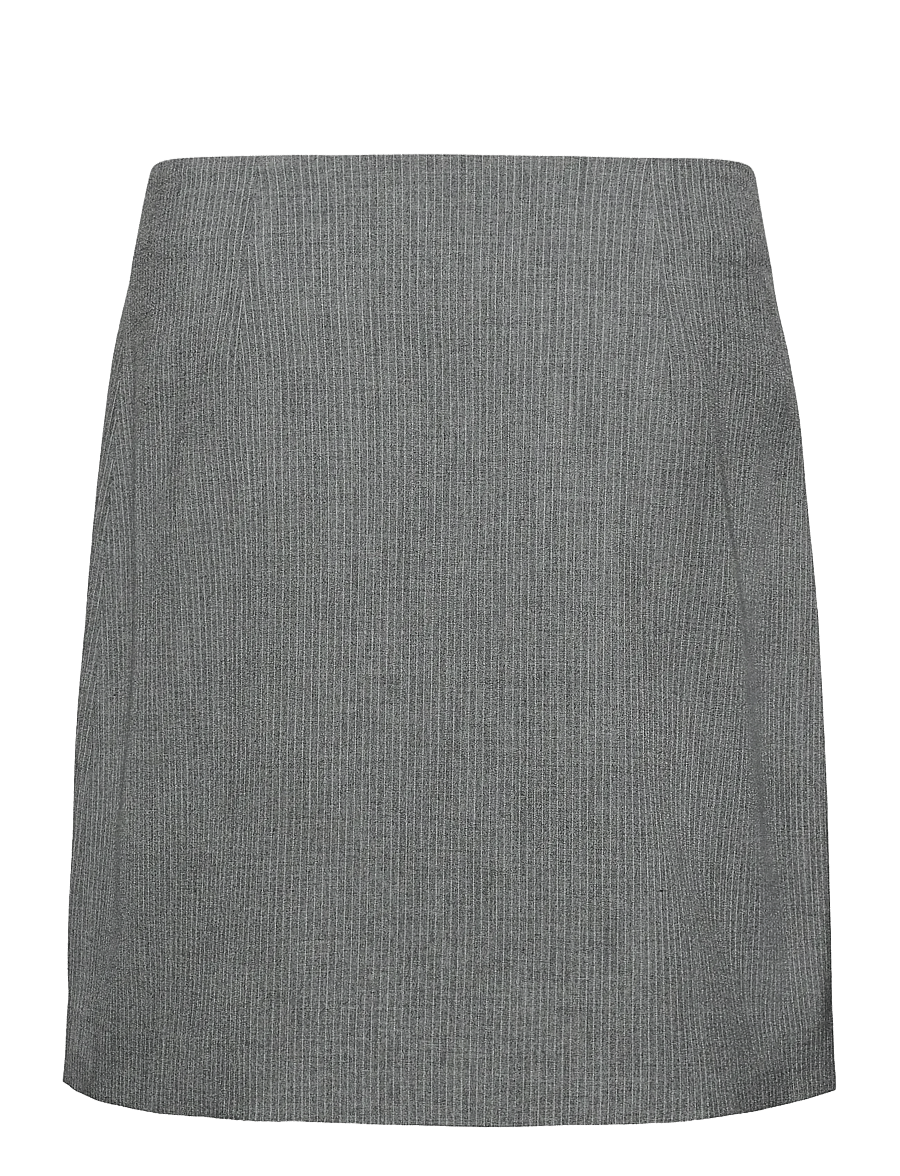 Kaffe - KAellie Skirt - kurze röcke - grey melange / chalk stripe - 2