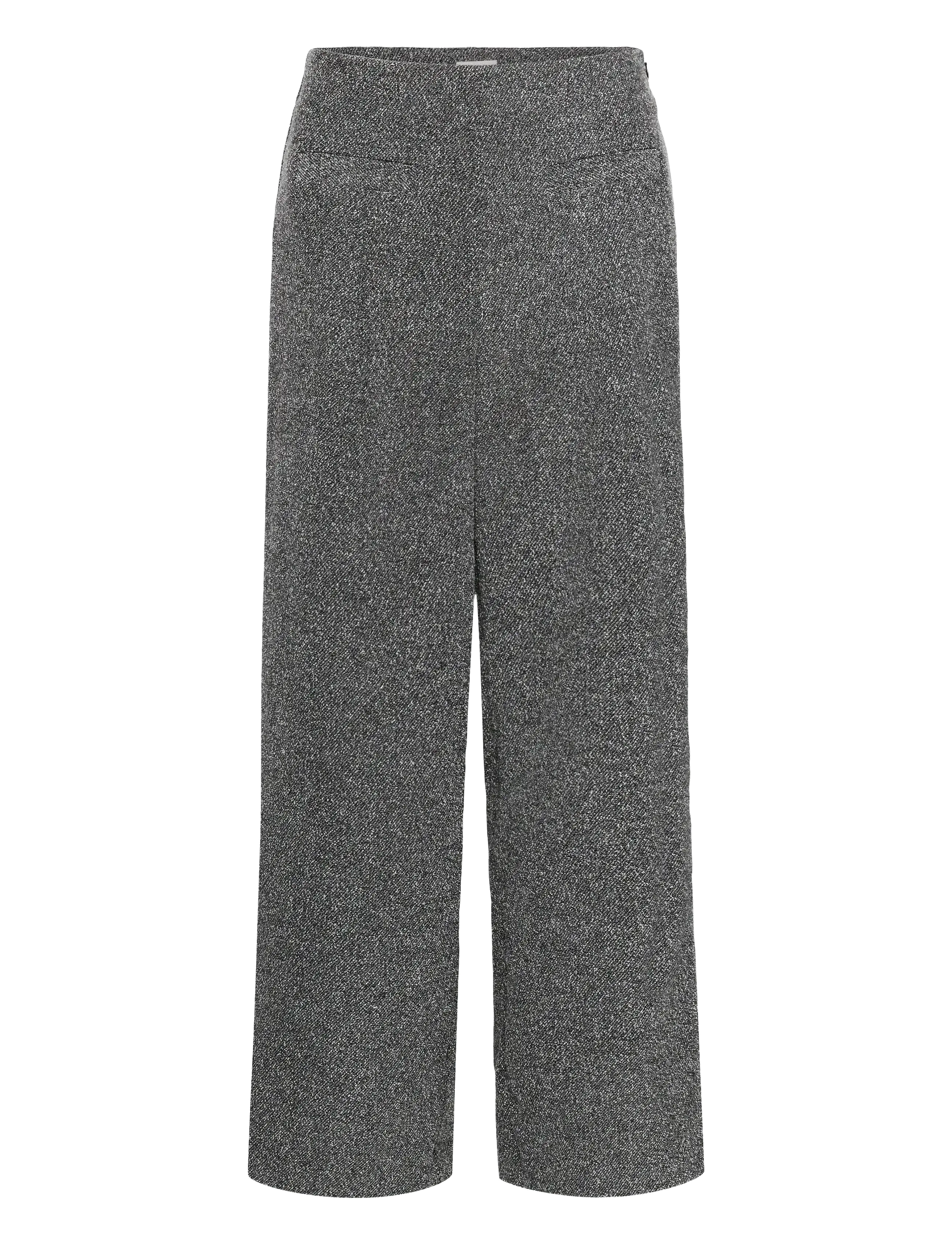Kaffe KAalba Wide Pants - Wide leg trousers - BLACK MELANGE / grey