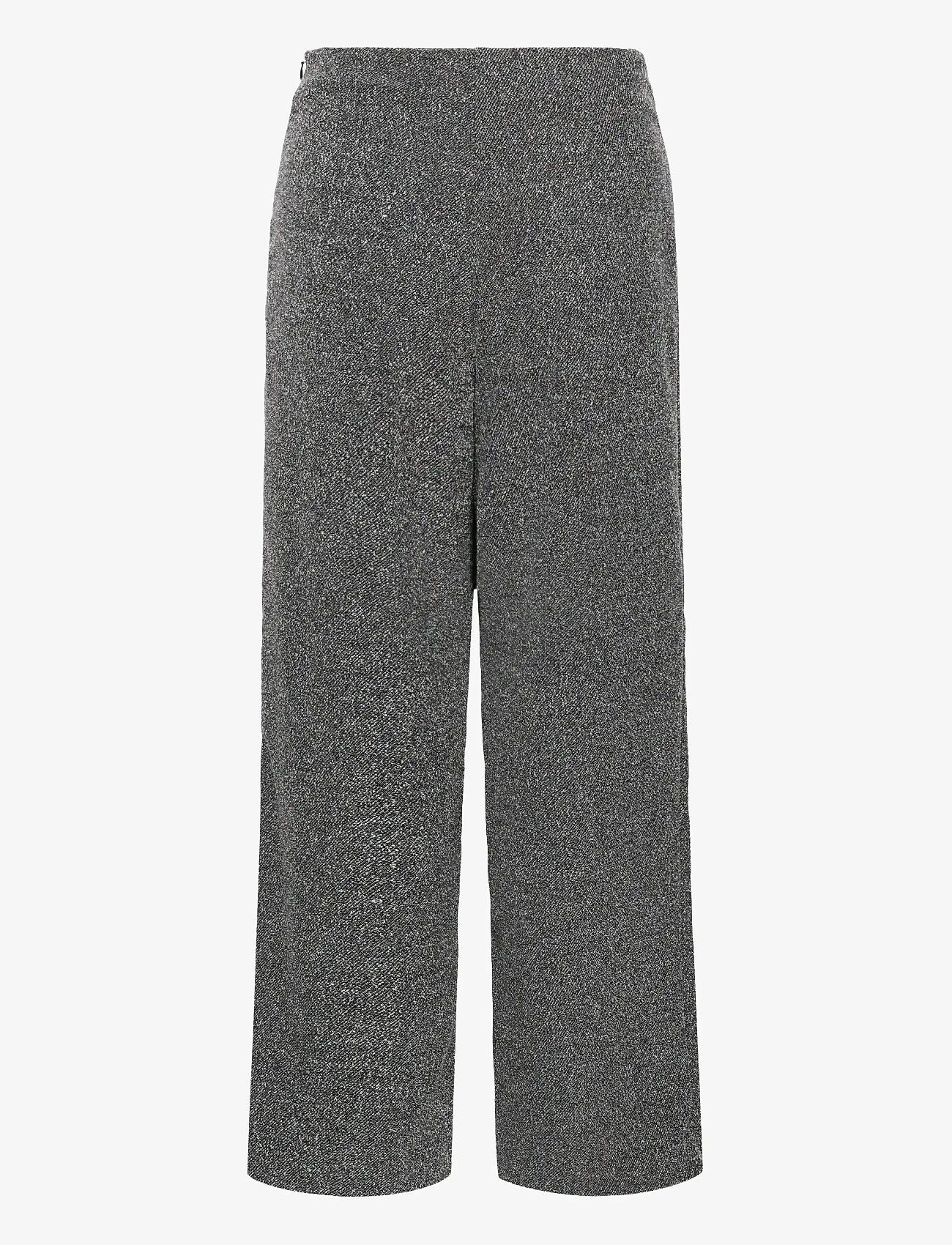 Kaffe - KAalba Wide Pants - hosen mit weitem bein - black melange - 1